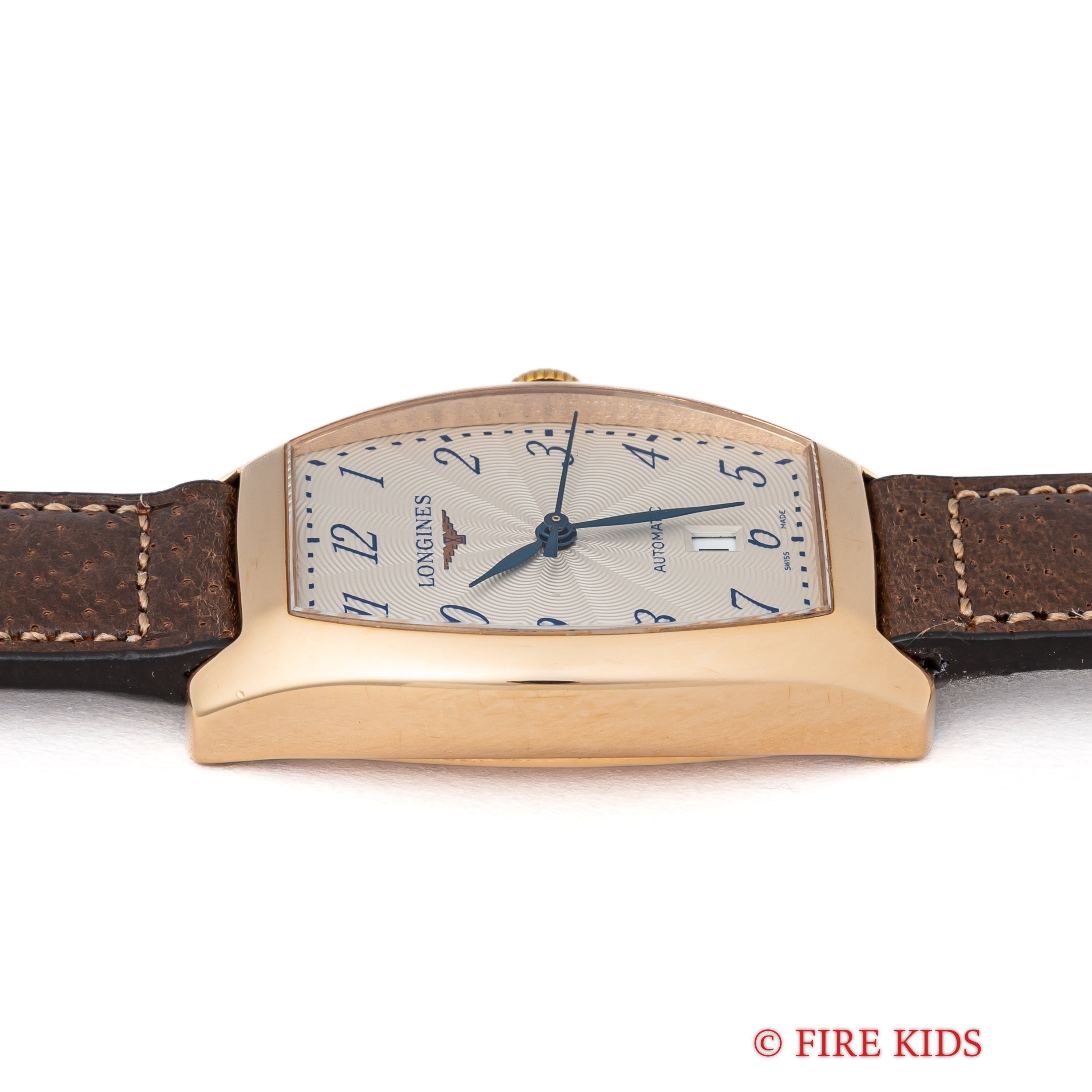 ロンジン エヴィデンツァ 1990年代製 18金無垢ピンクゴールド トノー型 純正GF尾錠付き 箱、ギャラ付き