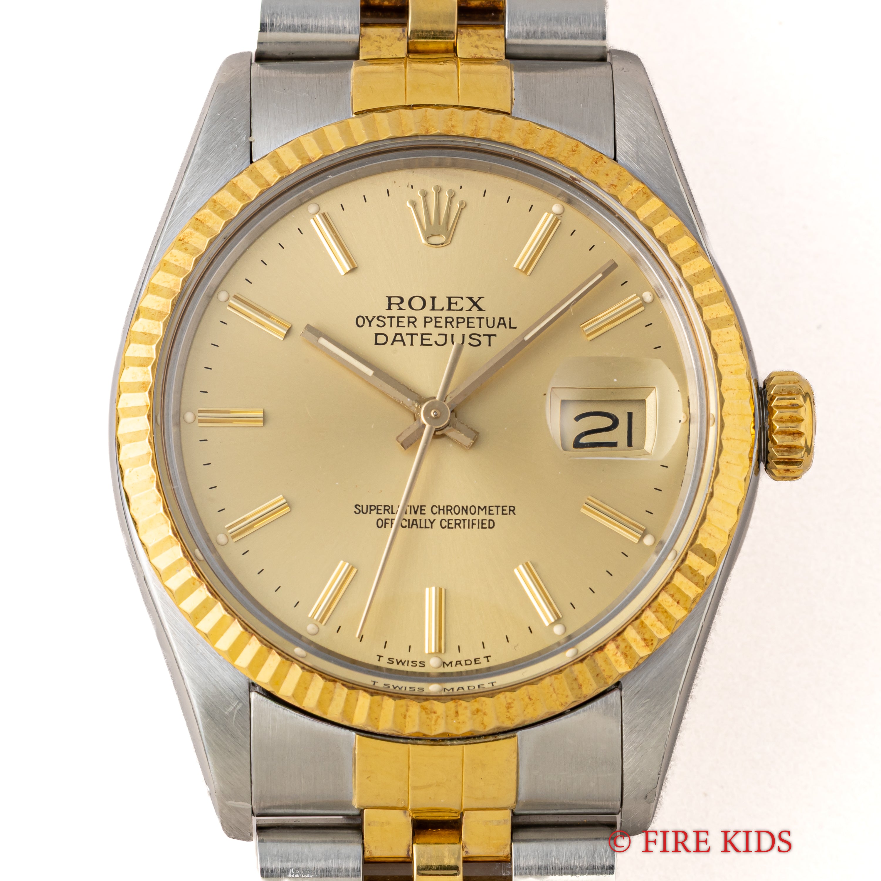 ロレックス デイトジャスト コンビ 1987~88年製 Ref.16013 トリチウム夜光 箱タグ付き