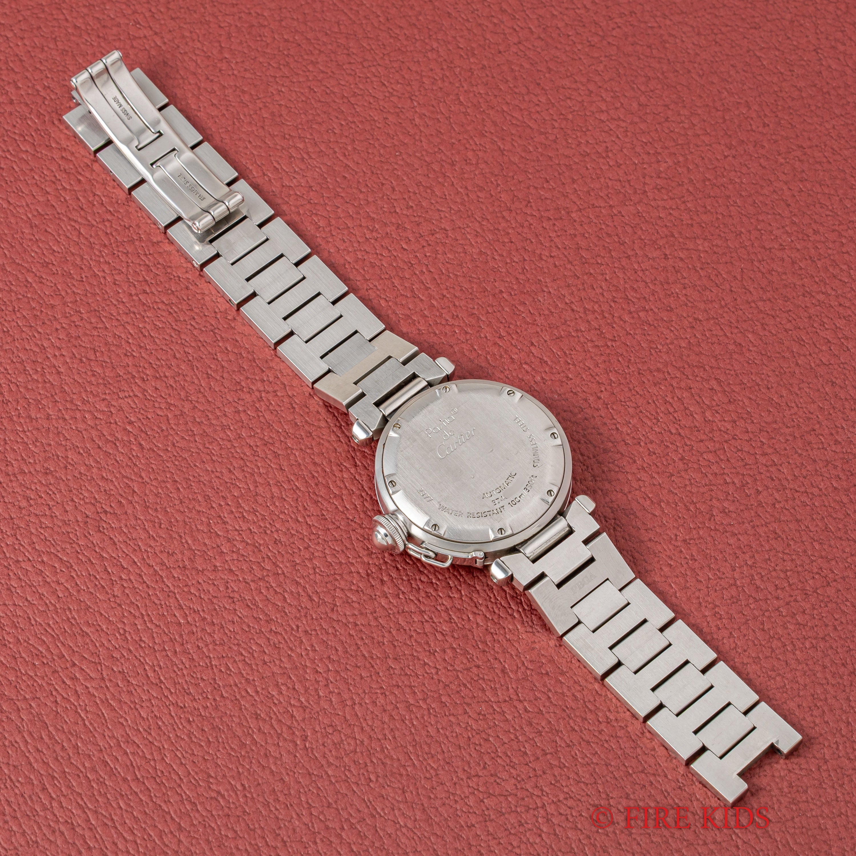 カルティエ パシャC メリディアン 2001年発行ギャラ Ref.2377 GMT シルバーダイヤル ギャラ付き