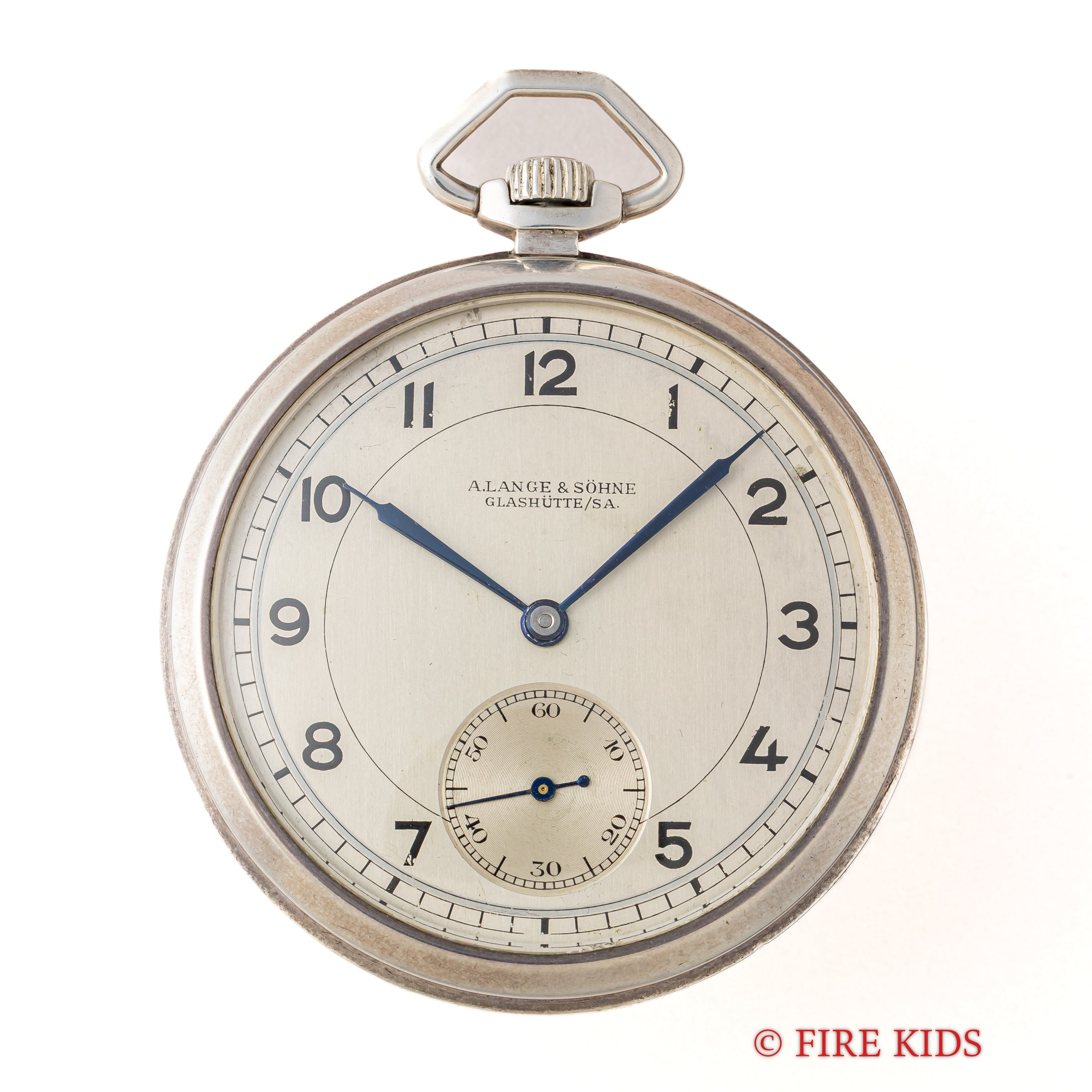 A.ランゲ＆ゾーネ 銀無垢懐中時計 1930年代製 アラビアダイヤル 手巻 ジャーマンシルバーケース