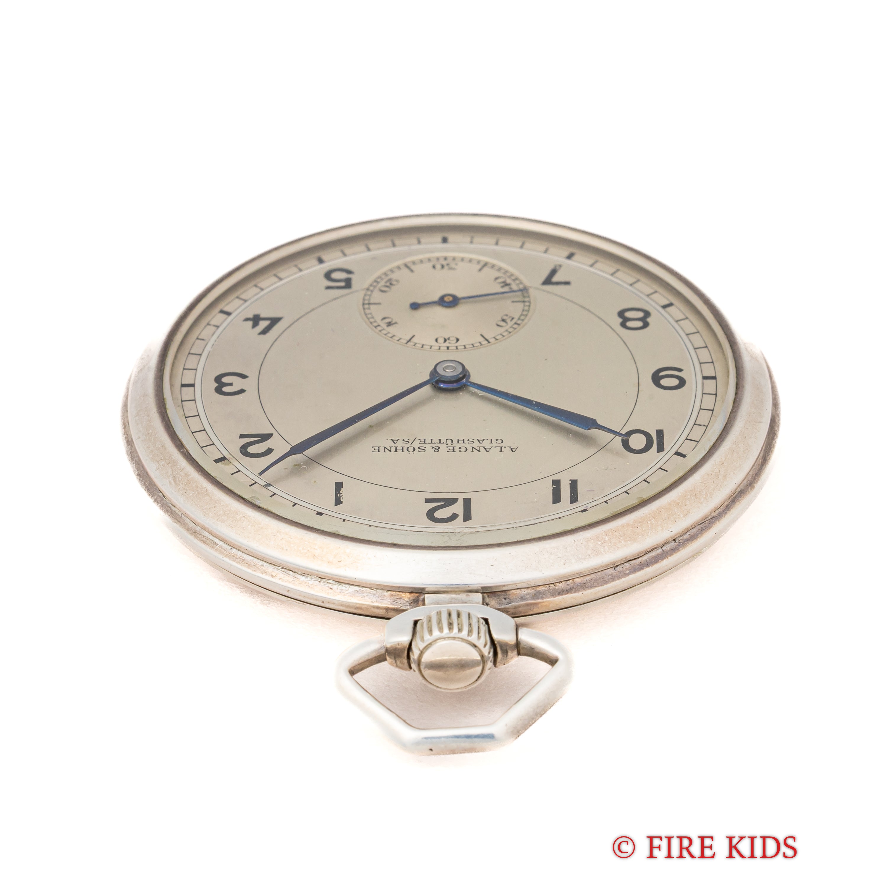 A.ランゲ＆ゾーネ 銀無垢懐中時計 1930年代製 アラビアダイヤル 手巻 ジャーマンシルバーケース