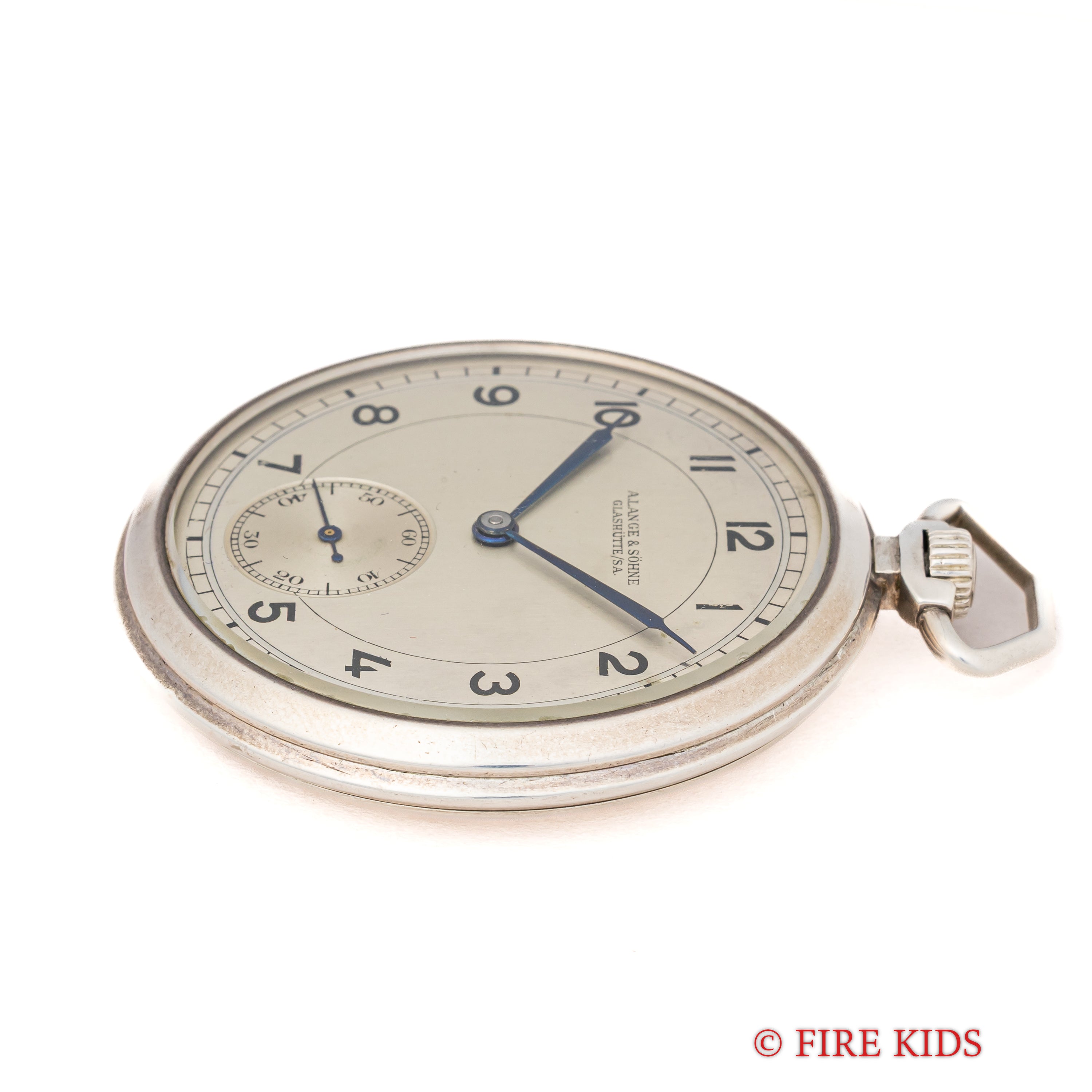 A.ランゲ＆ゾーネ 銀無垢懐中時計 1930年代製 アラビアダイヤル 手巻 ジャーマンシルバーケース