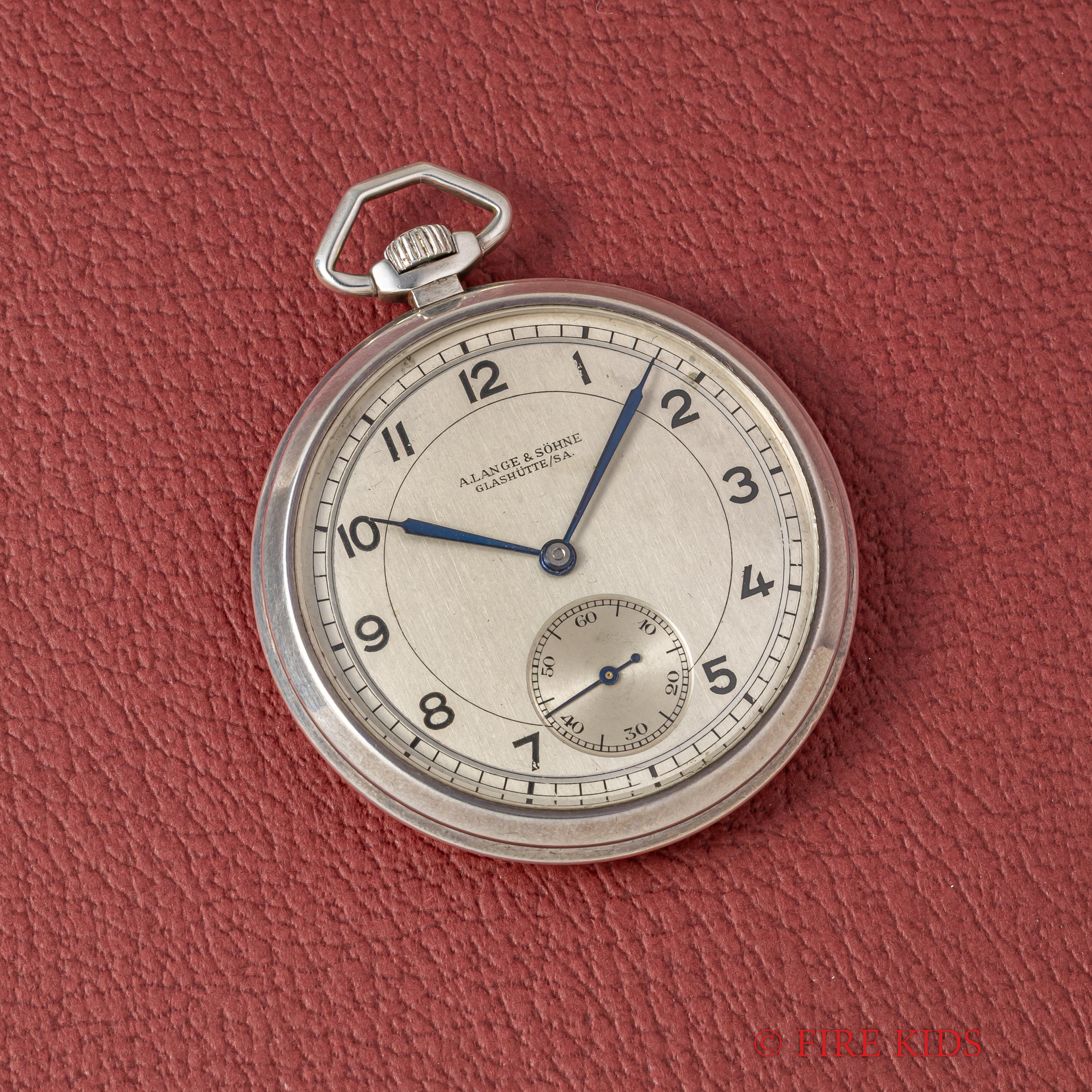 A.ランゲ＆ゾーネ 銀無垢懐中時計 1930年代製 アラビアダイヤル 手巻 ジャーマンシルバーケース