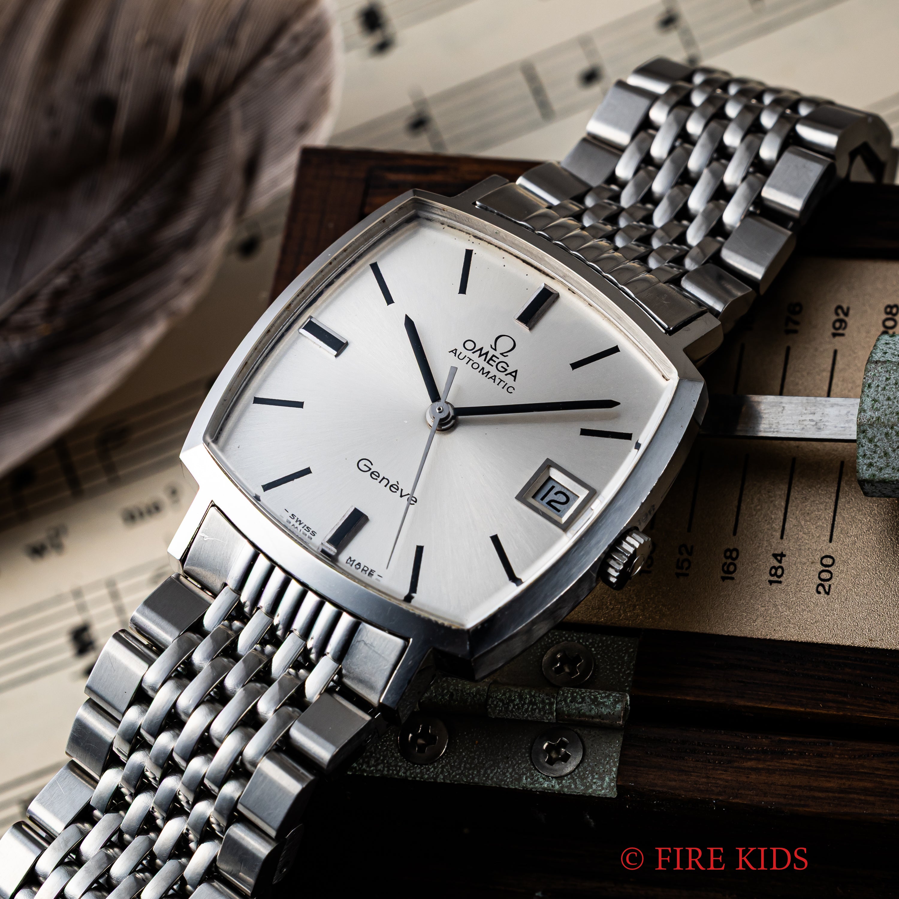 オメガ ジュネーブ 自動巻き スクエア 純正ブレス付き Ref.166.0010 1972年製 Cal.565