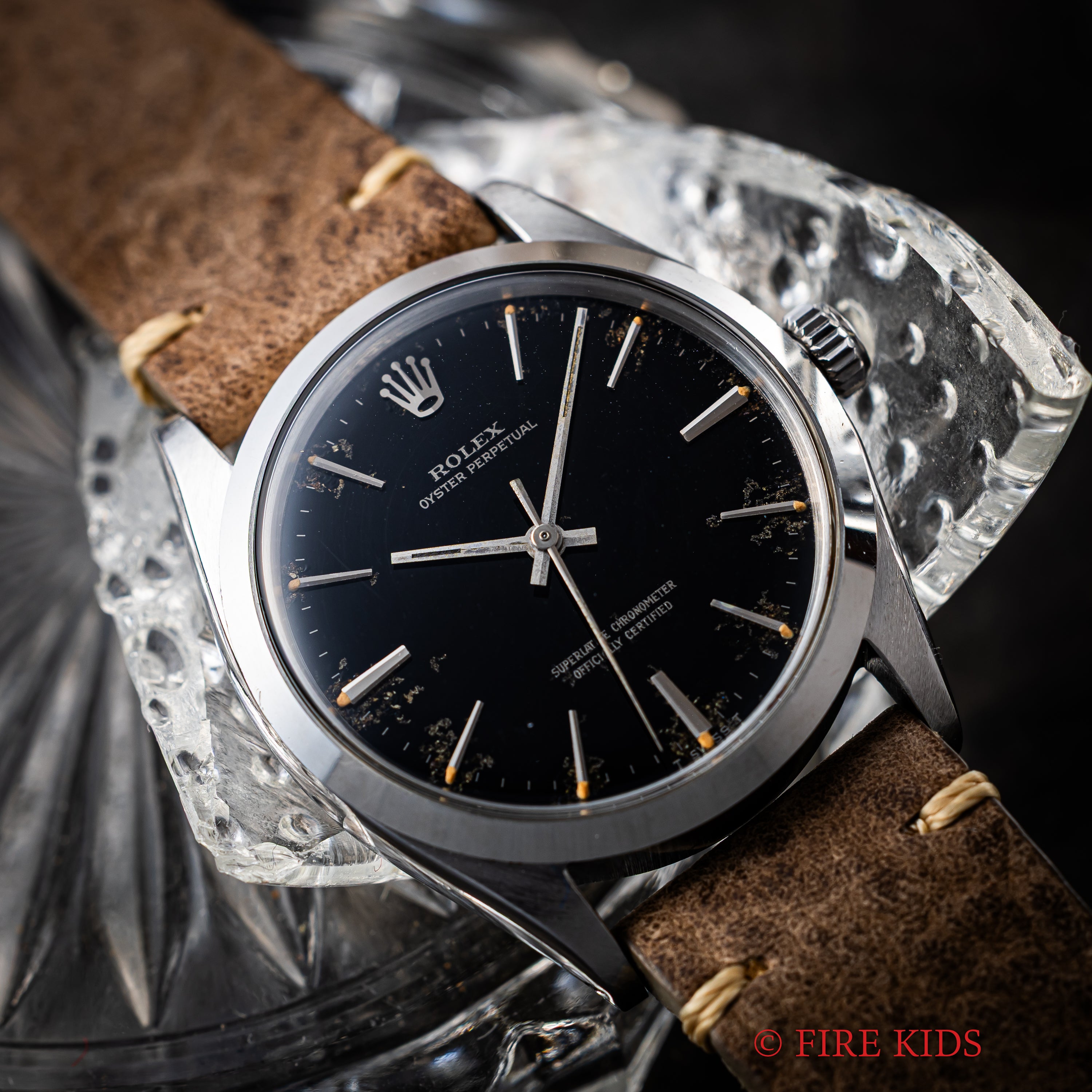 ロレックス オイスターパーペチュアル 1966年製 Ref.1002 ブラックミラーダイヤル