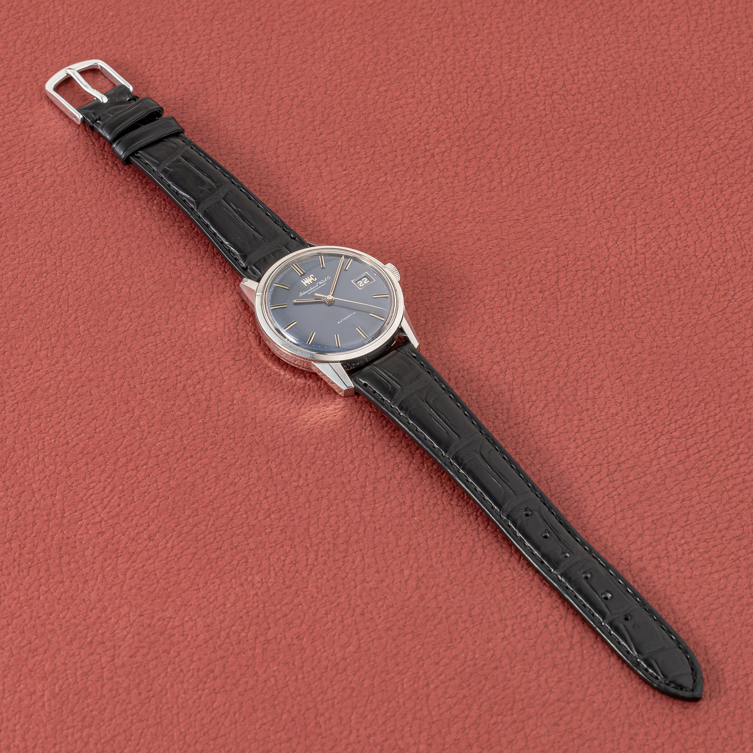 IWC ラウンドケース 1972年製 オートマチック Ref.R810AD ブルーダイヤル