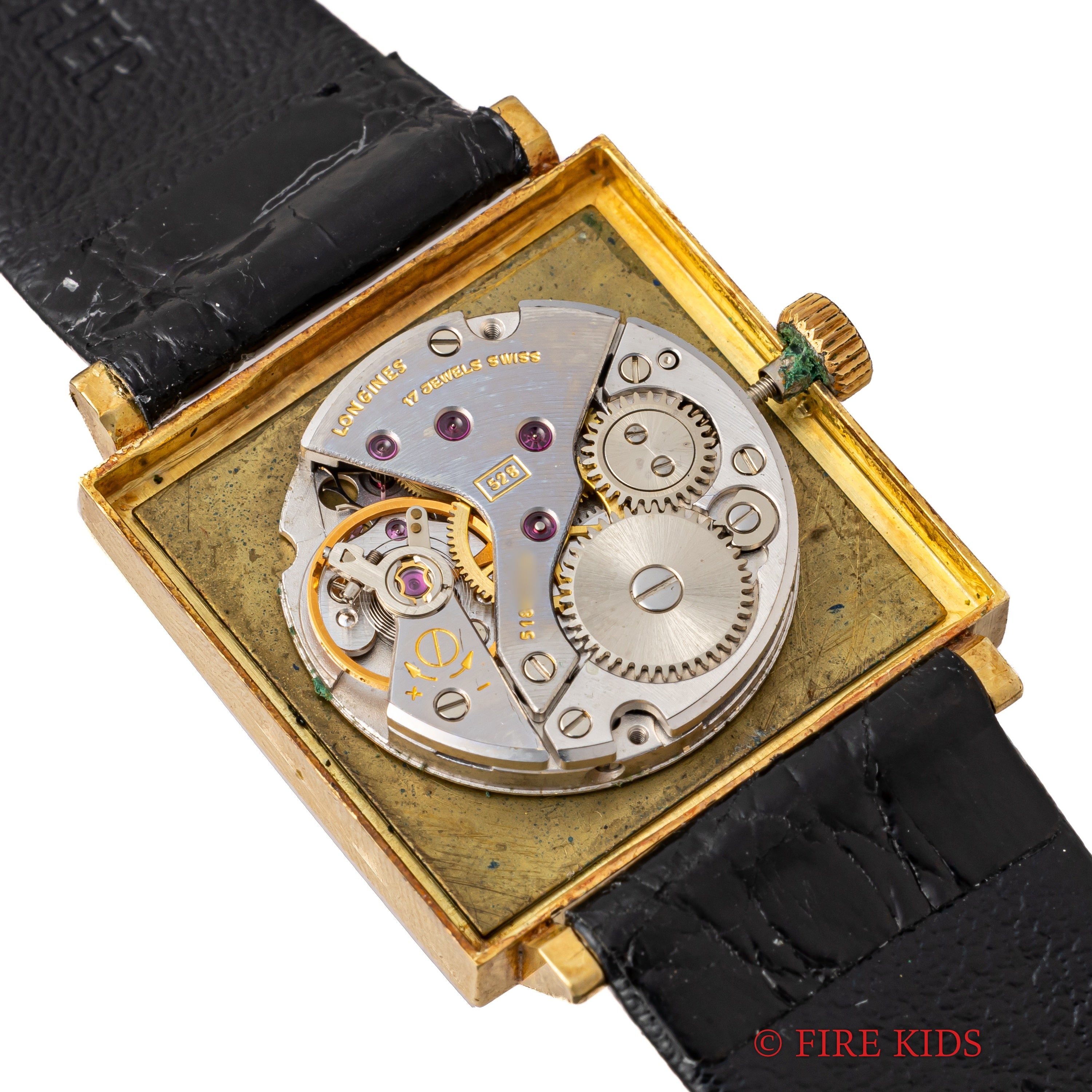 ロンジン スクエア 18金無垢イエローゴールド ダイヤ 1970年代製 手巻き Ref.4043 Cal.528