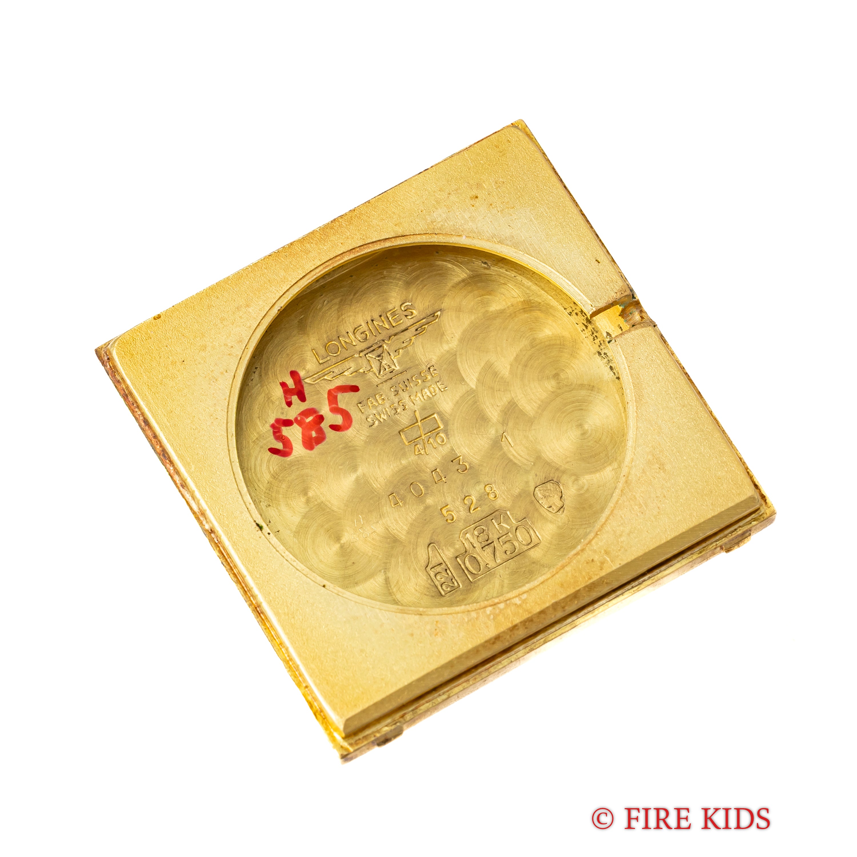 ロンジン スクエア 18金無垢イエローゴールド ダイヤ 1970年代製 手巻き Ref.4043 Cal.528