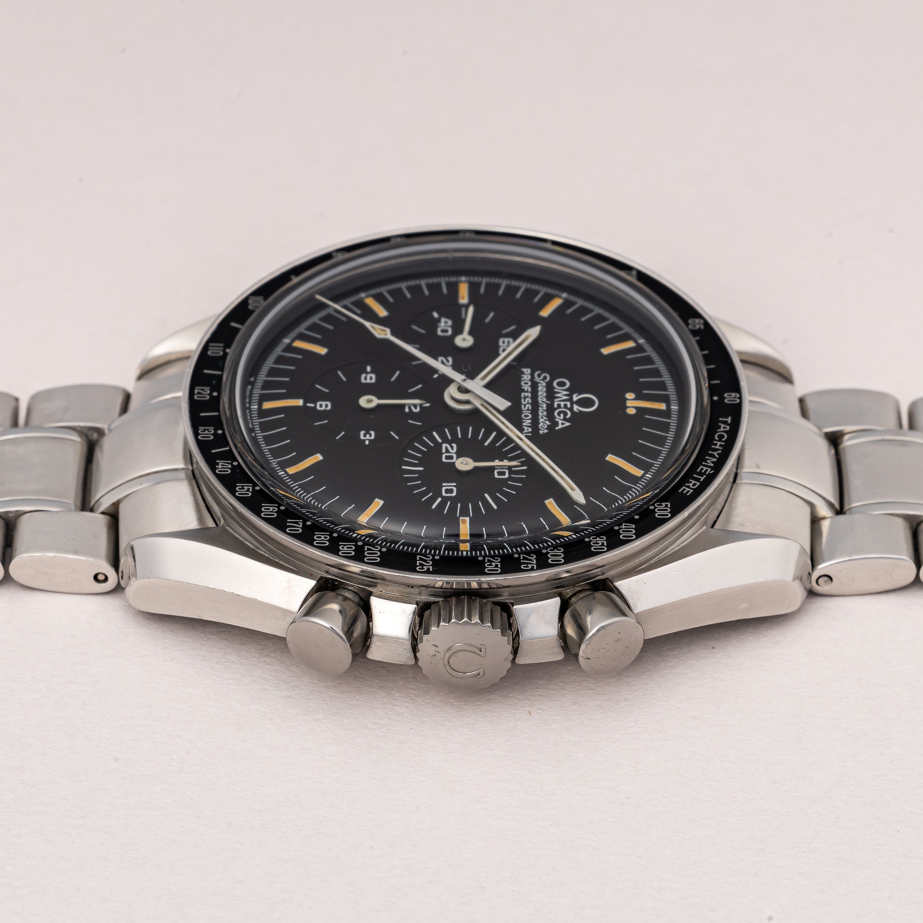 オメガ スピードマスター プロフェッショナル 1997年製 Ref.3450808 裏スケルトン 箱、ギャラ付き