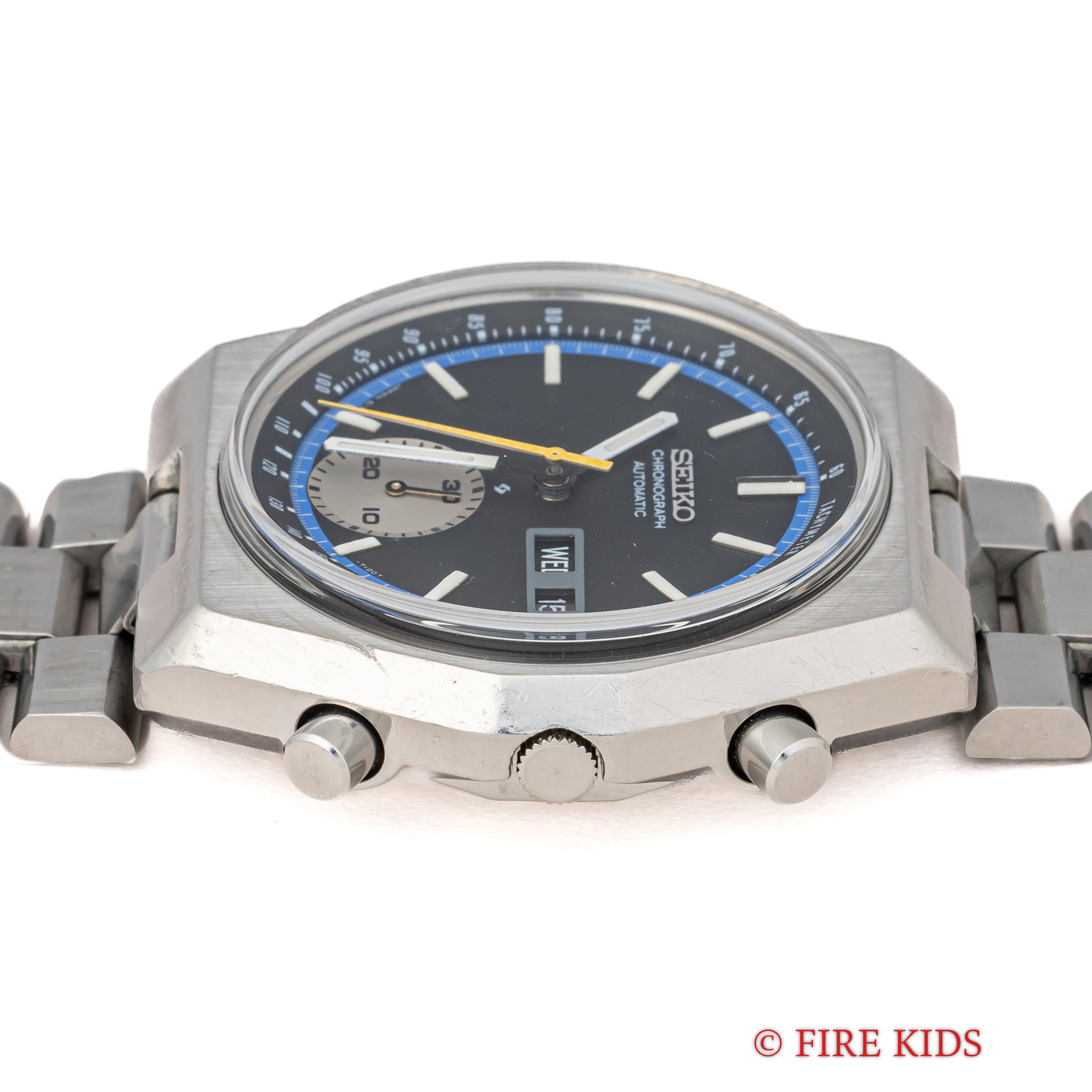 セイコー 自動巻きクロノグラフ 1974年製 Cal.6139B ヘキサゴンケース フランス語曜日 純正ブレス