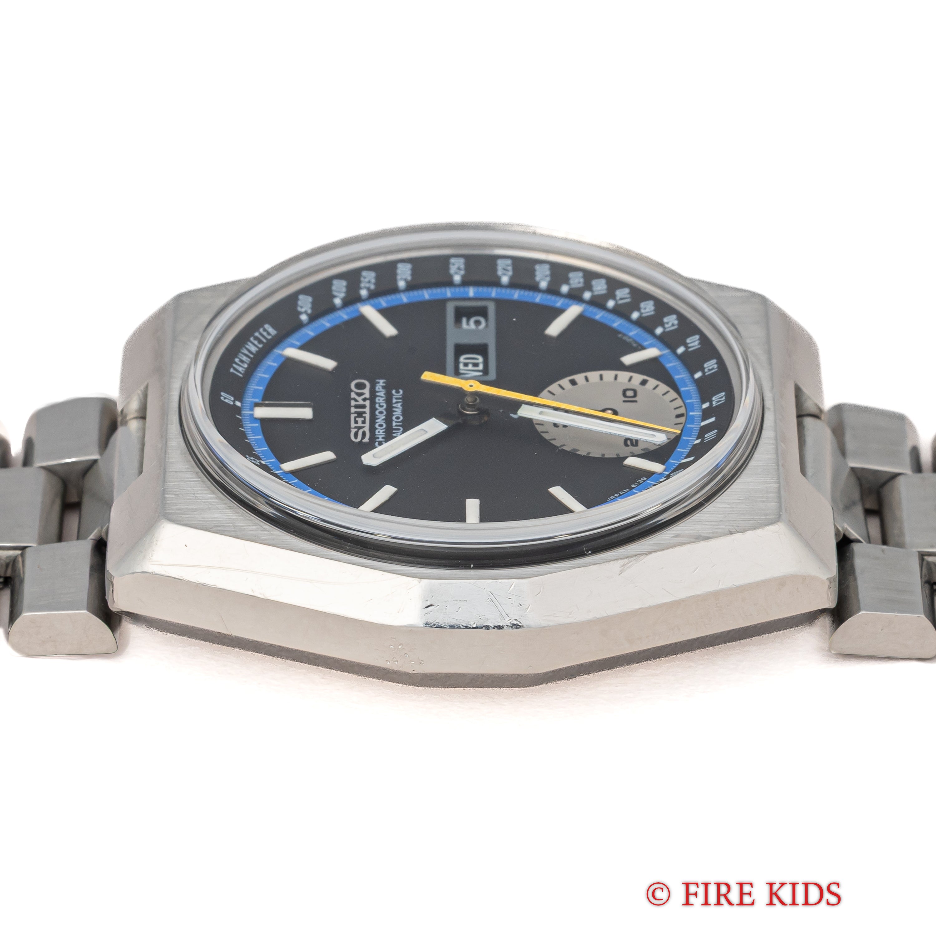 セイコー 自動巻きクロノグラフ 1974年製 Cal.6139B ヘキサゴンケース フランス語曜日 純正ブレス