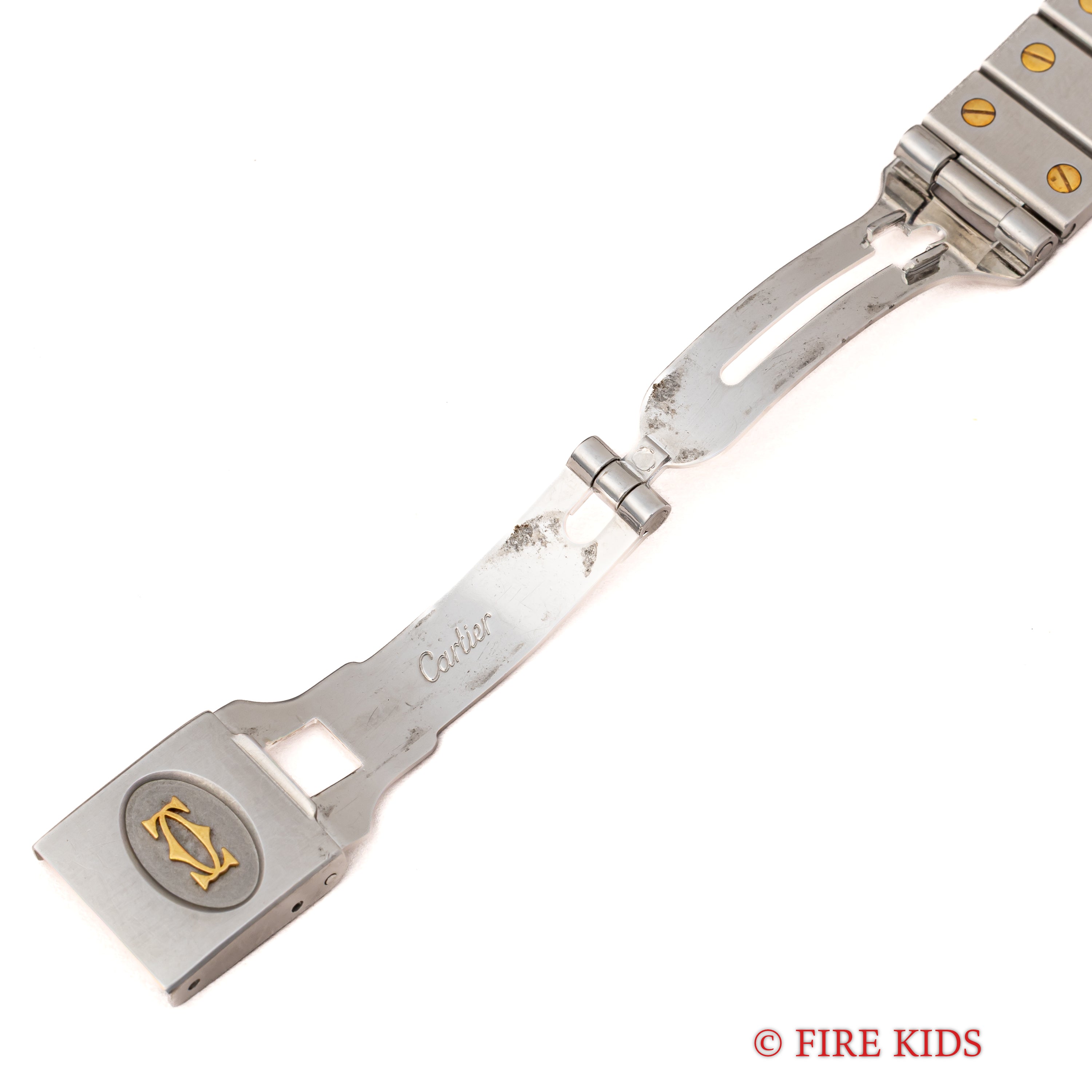 カルティエ サントス LMサイズ コンビ 自動巻き 1980年代製 ホワイトローマンダイヤル