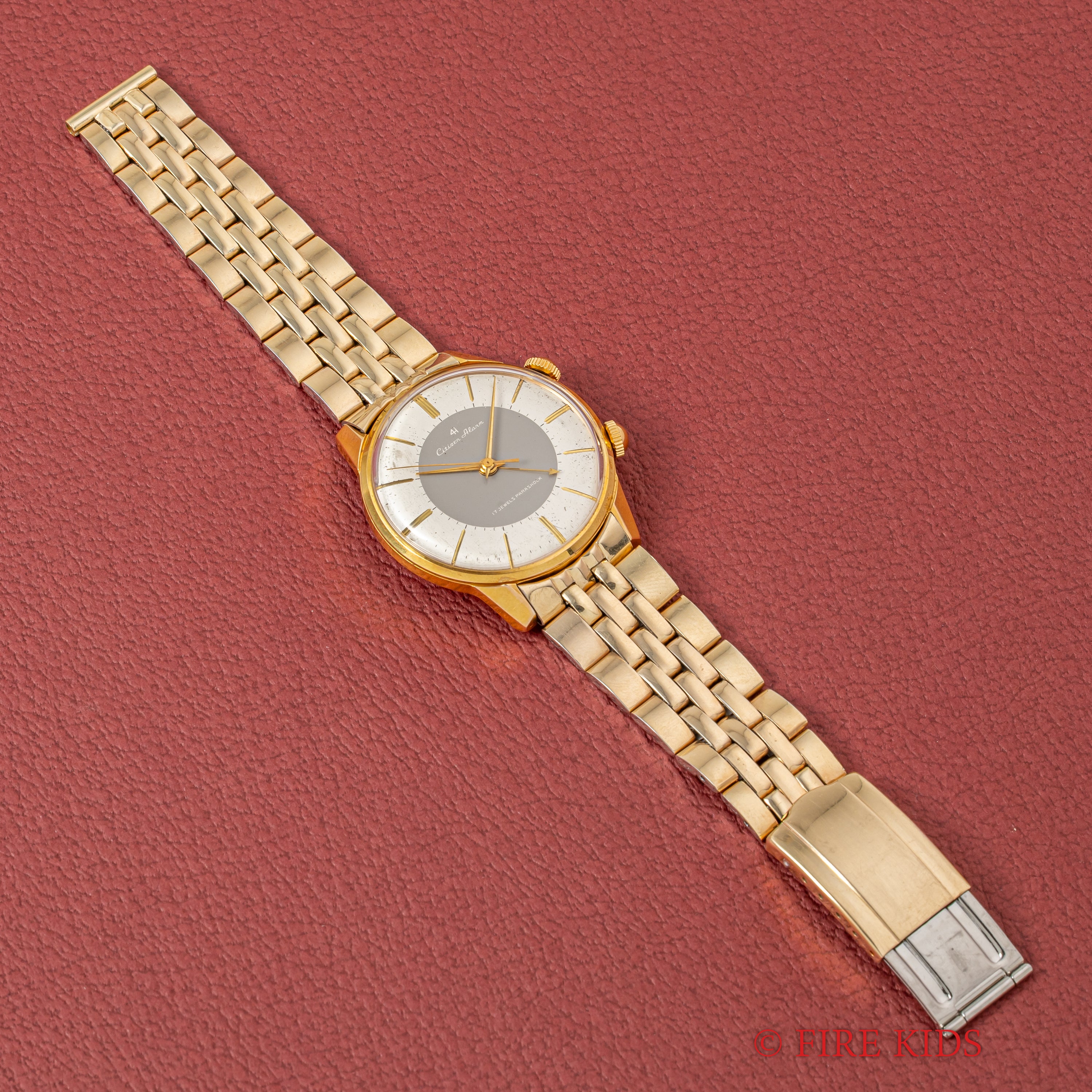 シチズン 4Hアラーム 1965年製 希少ブレス付き 手巻き CGPケース 純正尾錠付き