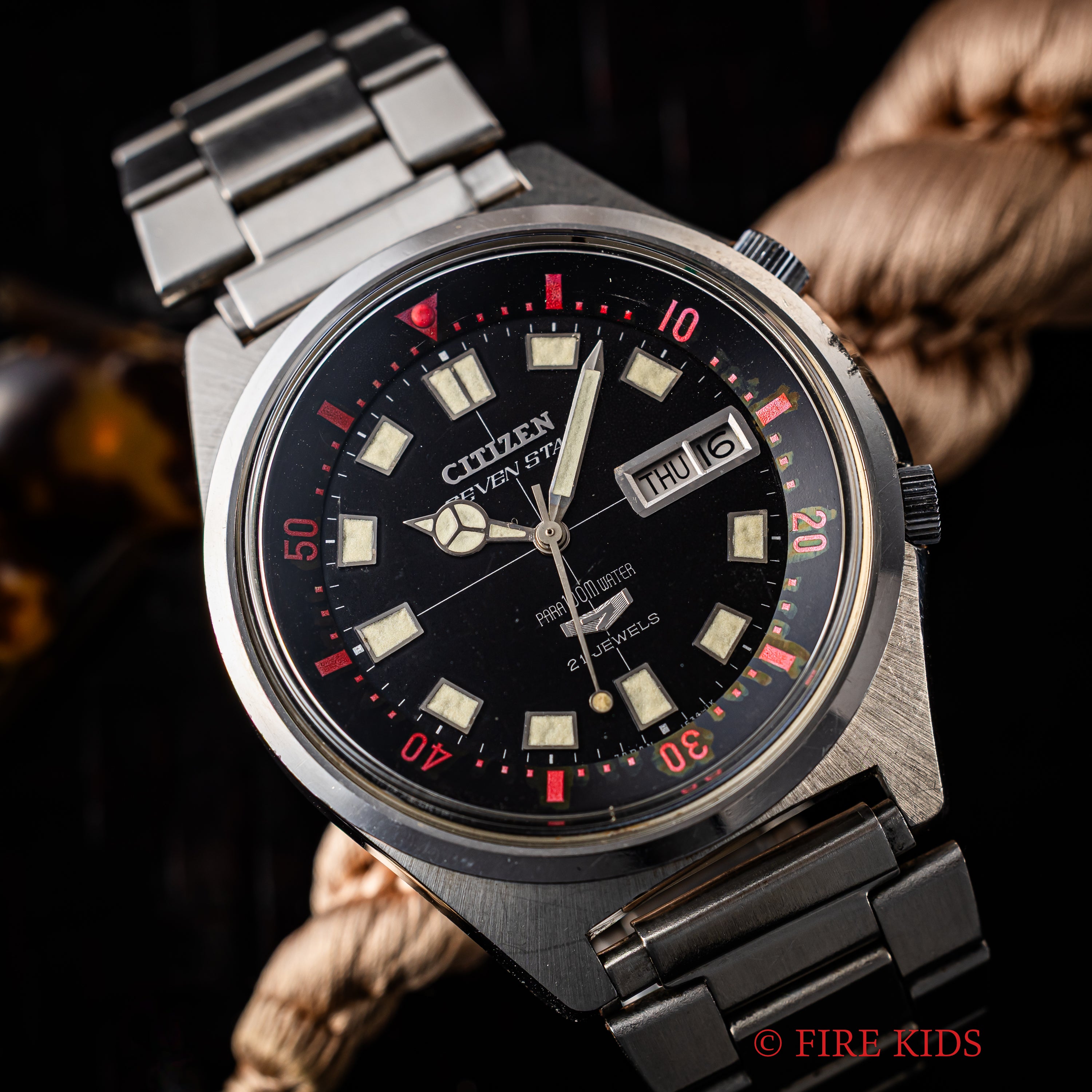 シチズン セブンスター 1968年製 43mmビッグケース ダイバー デイデイト自動巻き