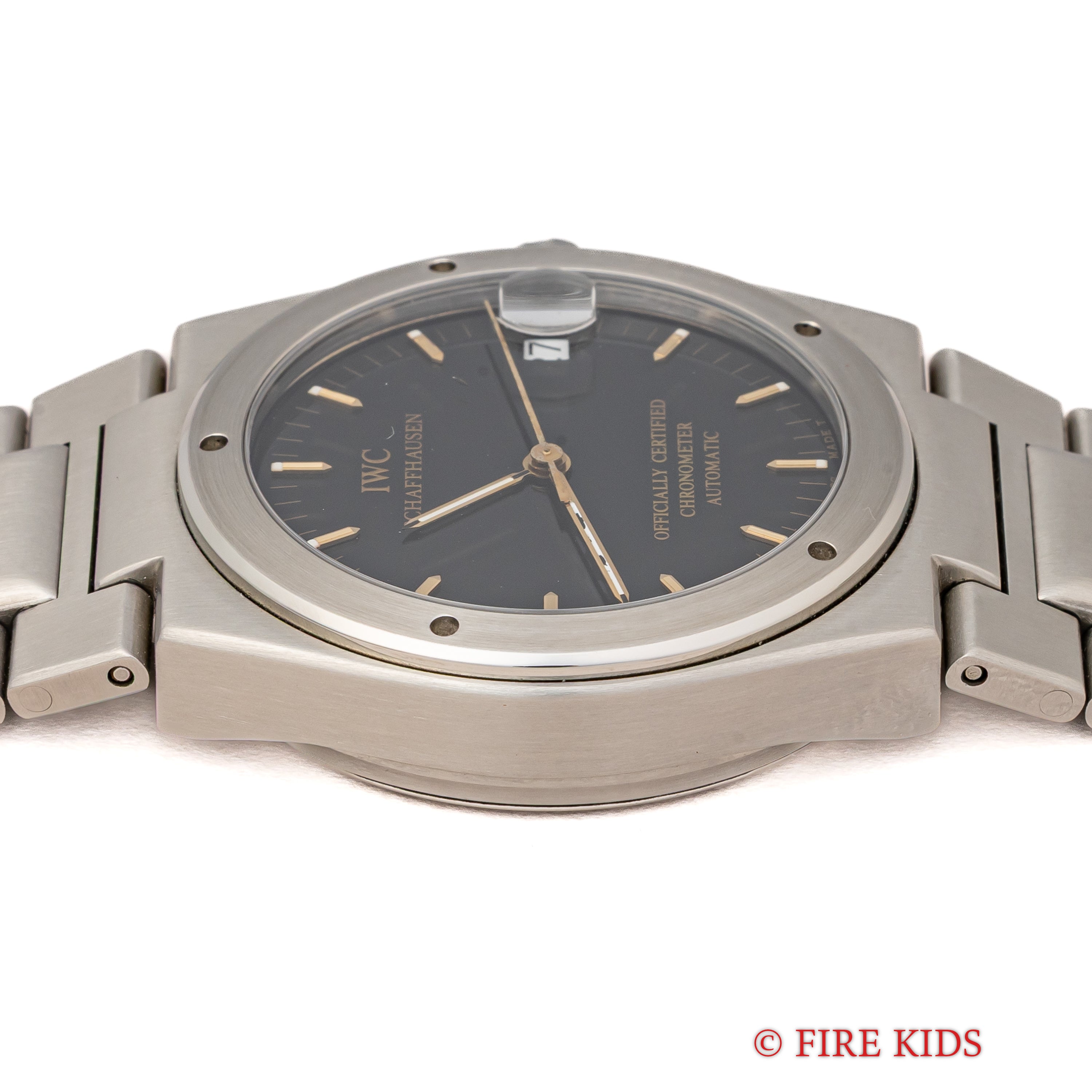 IWC インヂュニア 1997年製 ブラック文字盤 クロノメーター自動巻 Ref.3521 Cal.887/2