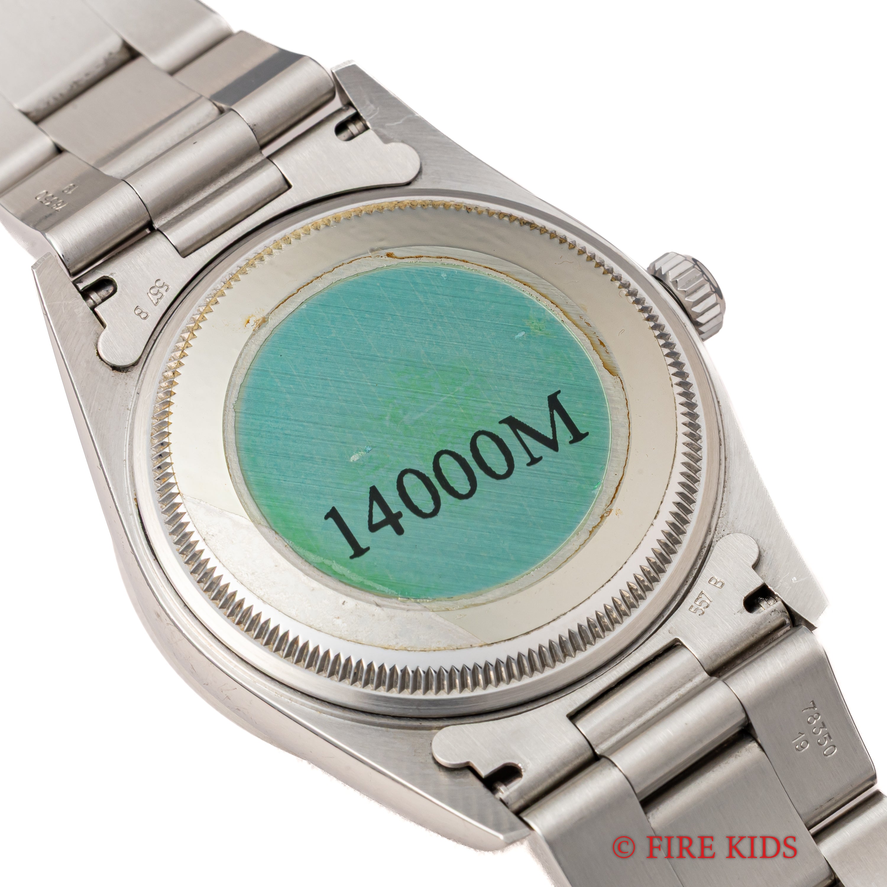 ロレックス エアキング 2001年製 Ref.14000Ｍ ブルーダイヤル Cal.3130 純正オイスターブレス