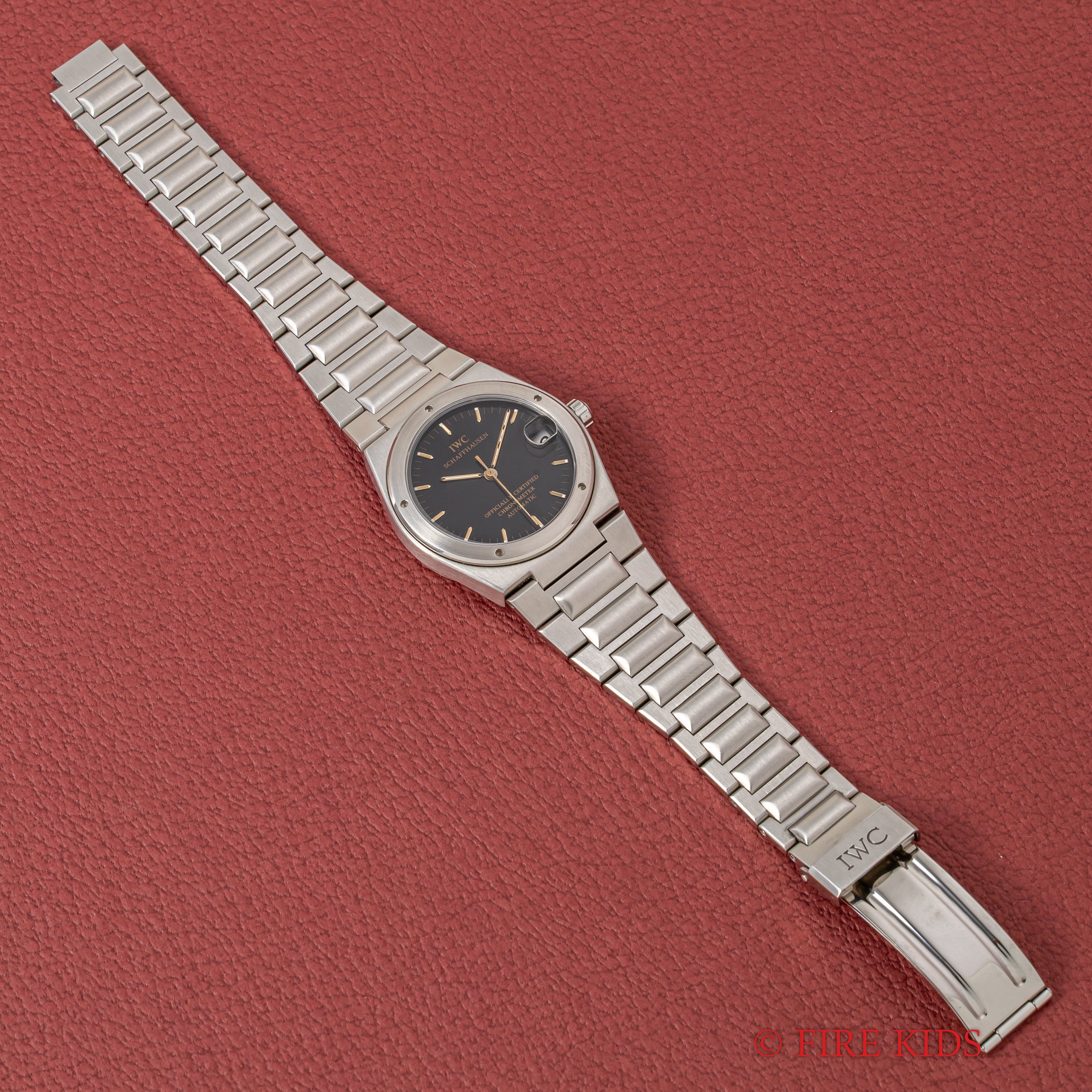 IWC インヂュニア 1997年製 ブラック文字盤 クロノメーター自動巻 Ref.3521 Cal.887/2