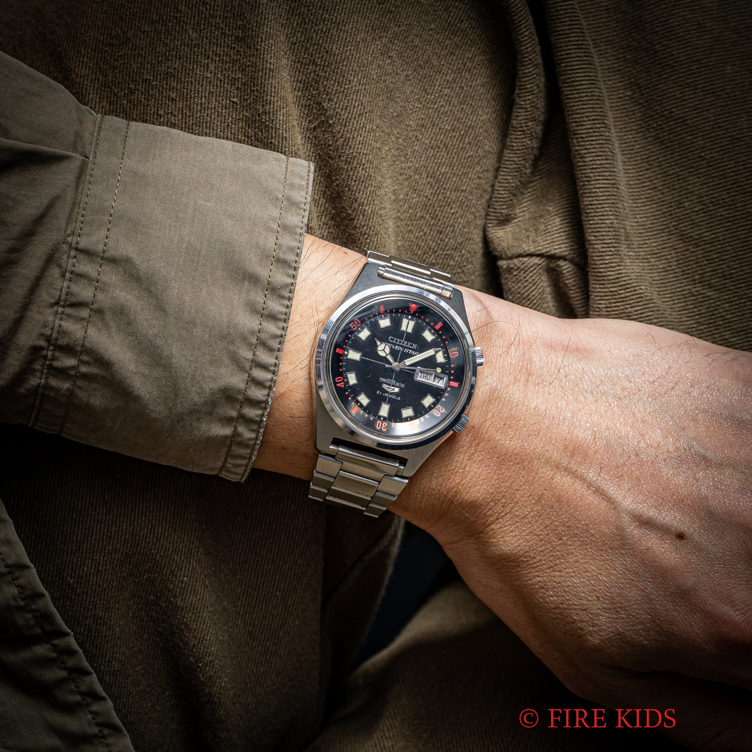 シチズン セブンスター 1968年製 43mmビッグケース ダイバー デイデイト自動巻き