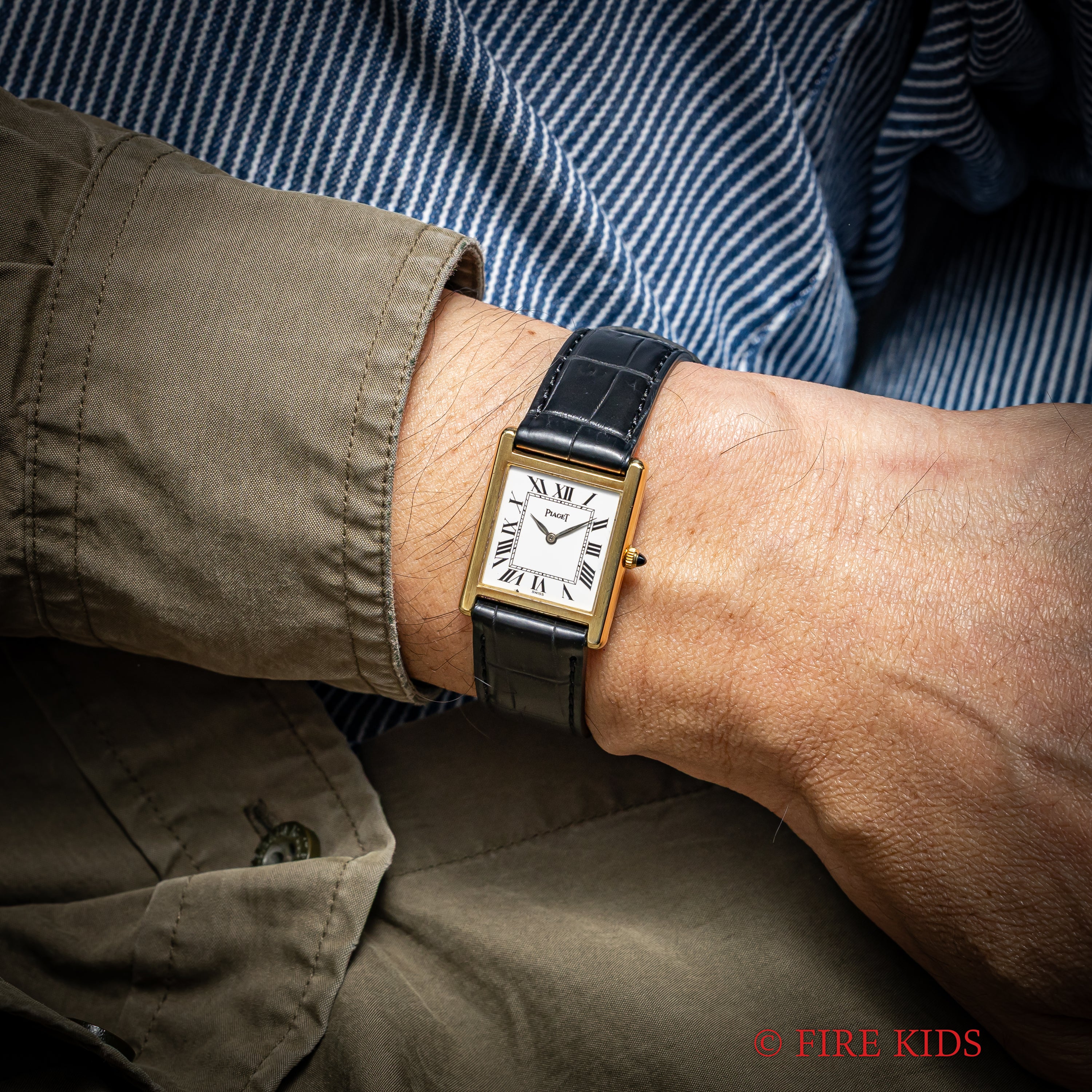 ピアジェ 18金無垢 トラディション タンク  1980年代製 手巻きCal.9P2 Ref.90802D