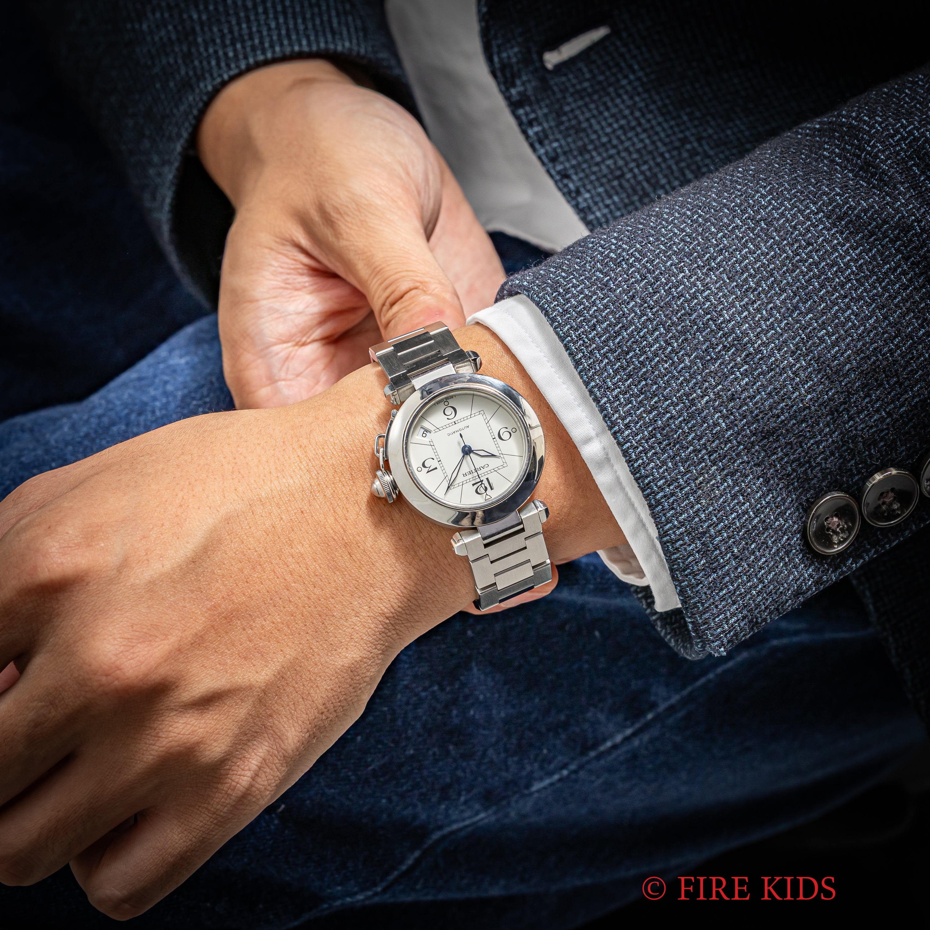 カルティエ パシャC 2000年代製 Ref.2324 ホワイトダイヤル  オートマチック