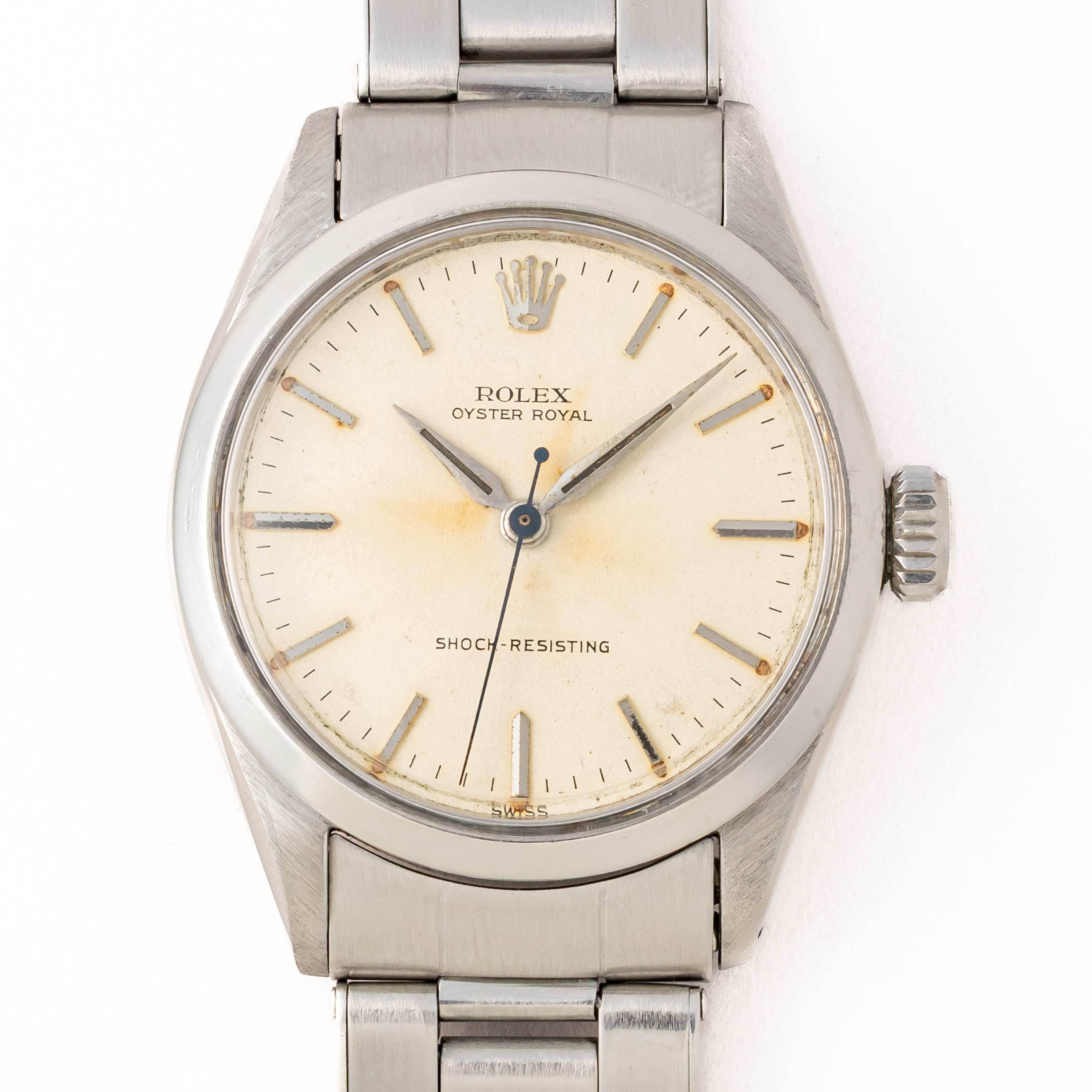 ロレックス オイスターロイヤル 手巻き 1957年製 Ref.6444 Cal.1210 リベットブレス付き