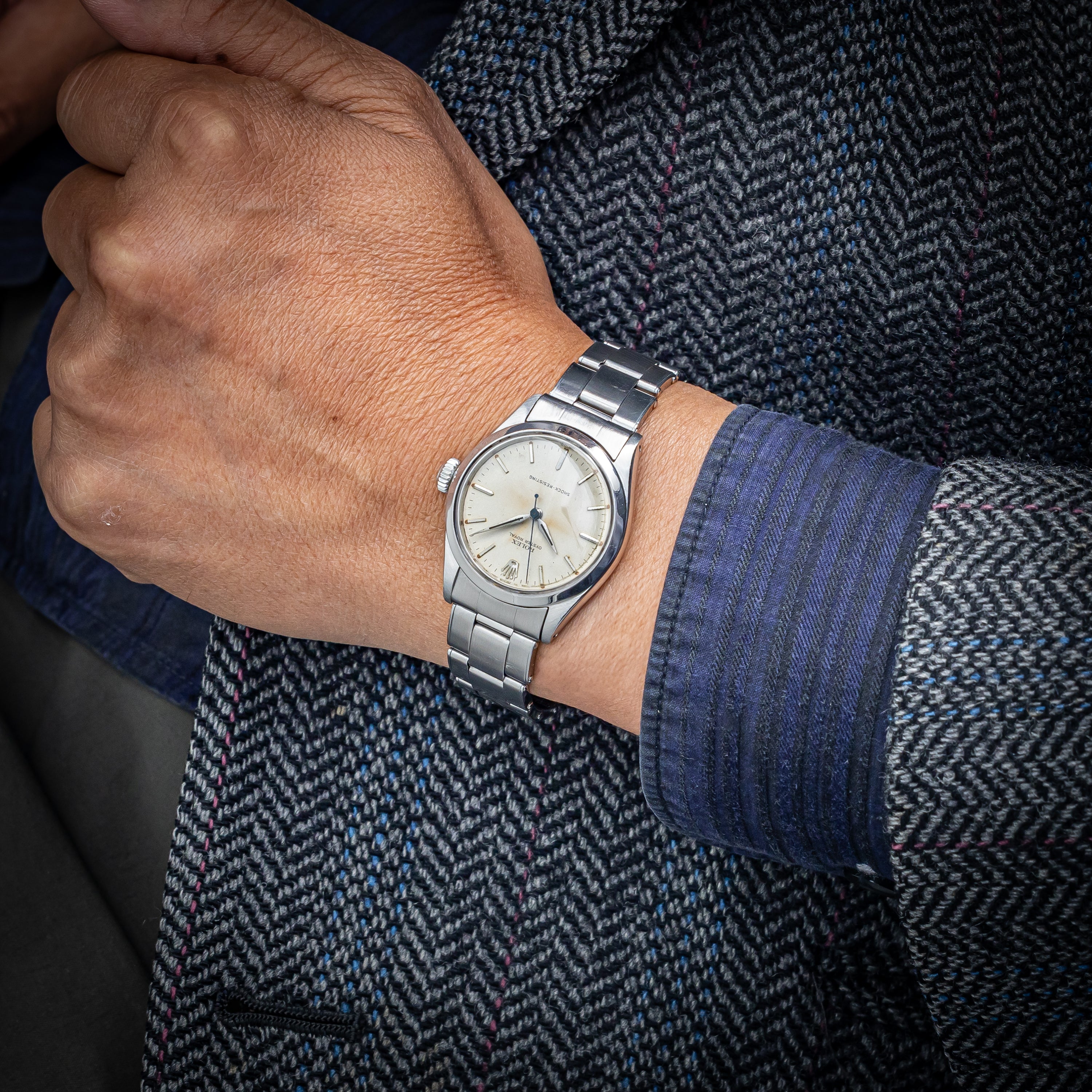 ロレックス オイスターロイヤル 手巻き 1957年製 Ref.6444 Cal.1210 リベットブレス付き