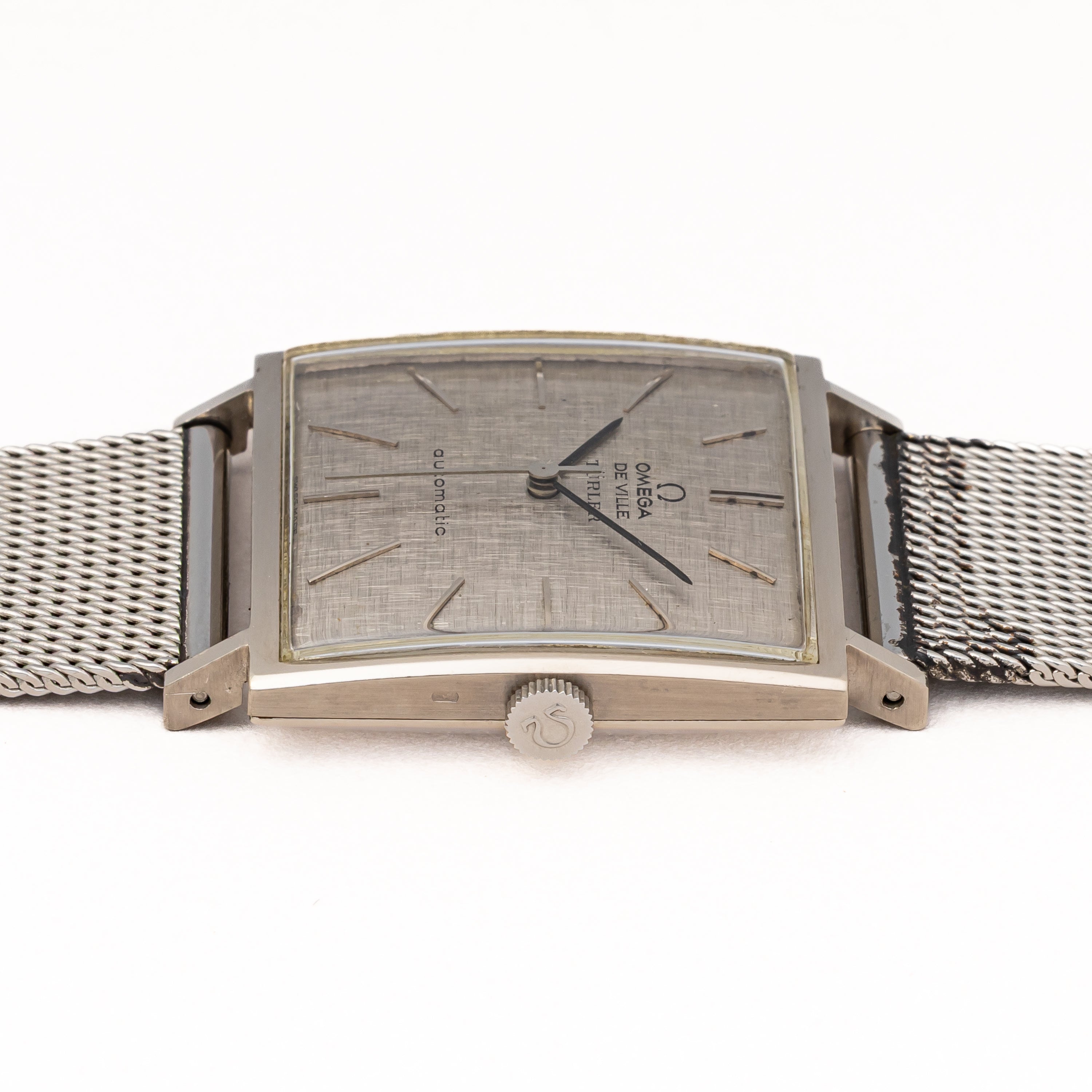 オメガ 18金無垢ホワイトゴールド デ・ヴィル 自動巻き 1964年製 チューラーダブルネーム スクエアケース