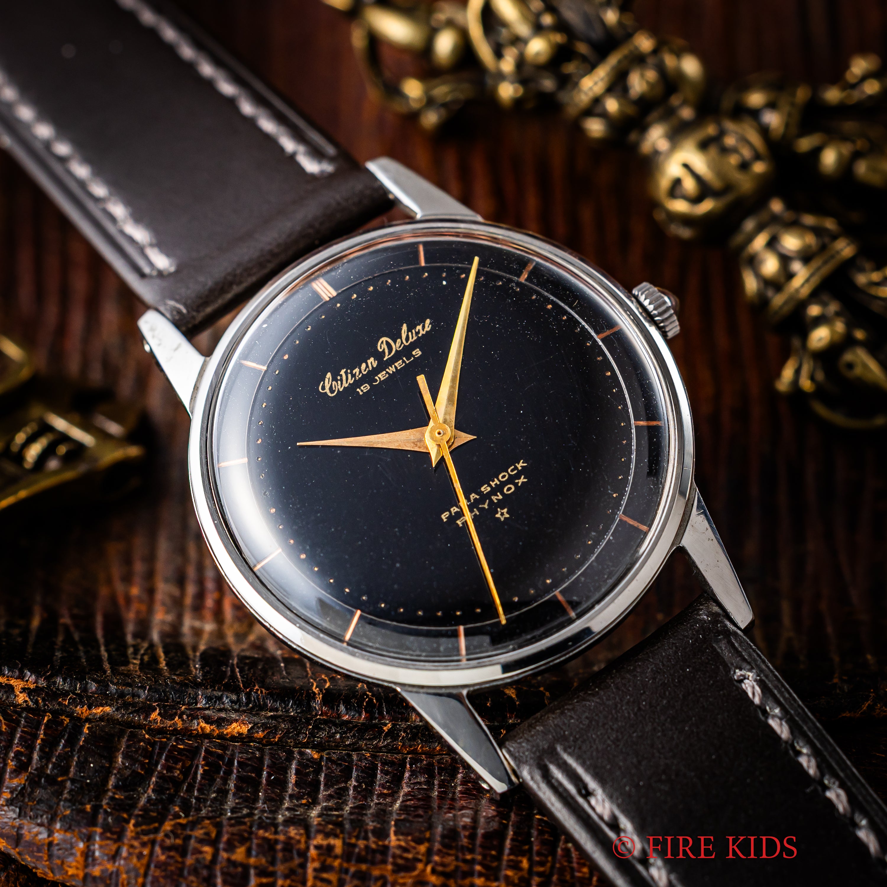 シチズン デラックス  1959年製 19石15070SS オリジナルブラックダイヤル