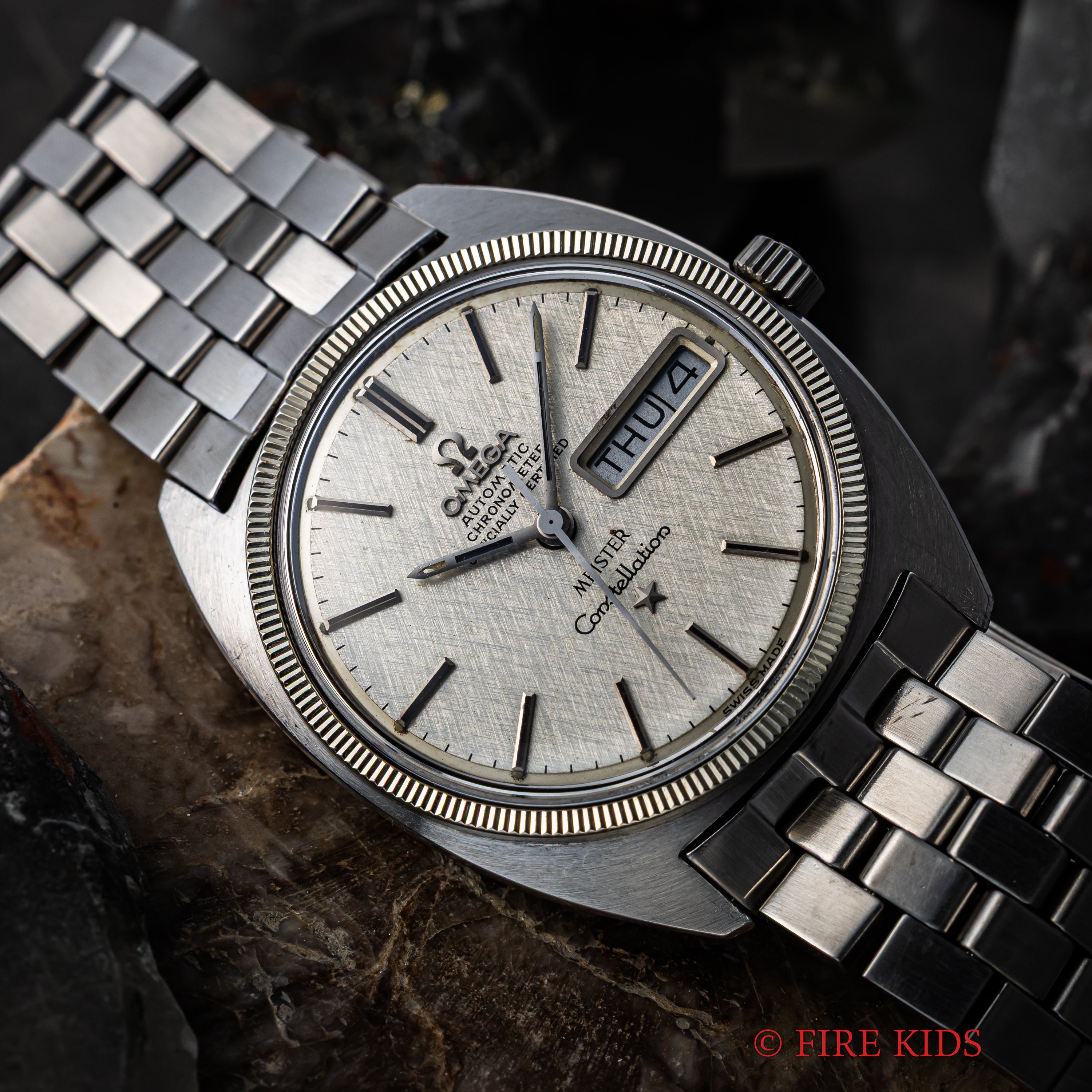 オメガ コンステレーション ジェンタ 1969年製 Ref.168.029 リネンダイヤル MEISTERダブルネーム 純正ブレス WGコインエッジベゼル