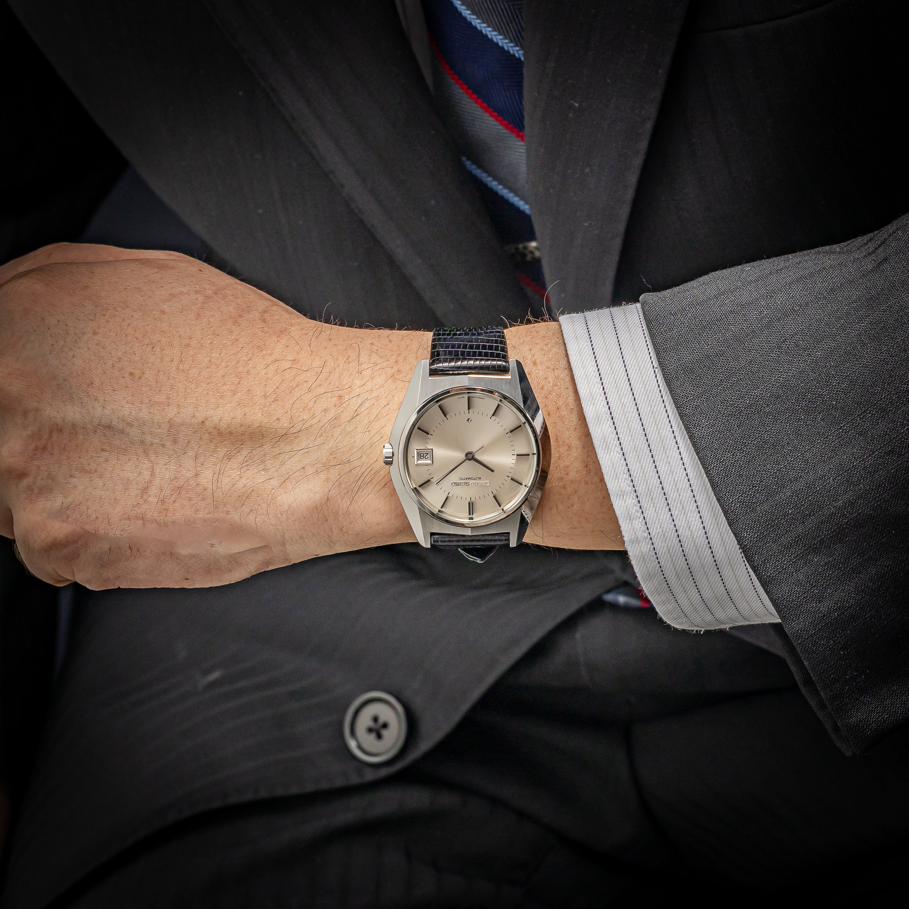 グランドセイコー V.F.Aファーストモデル Ref.6185-8020 1969年製 61V.F.A 純正尾錠付き