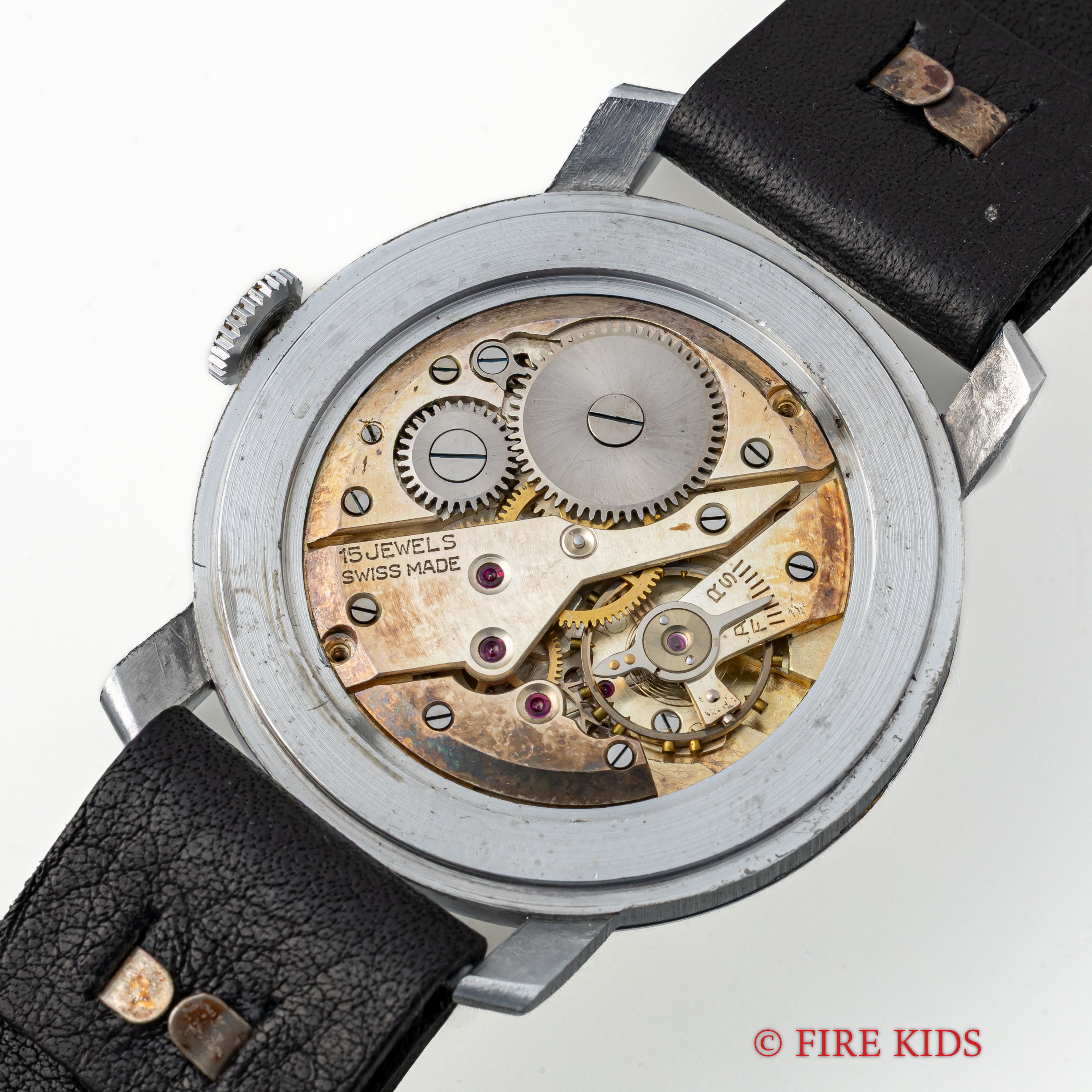 DELBANA 35mmケース 飛びローマンダイヤル 1940年代製 スモールセコンド手巻