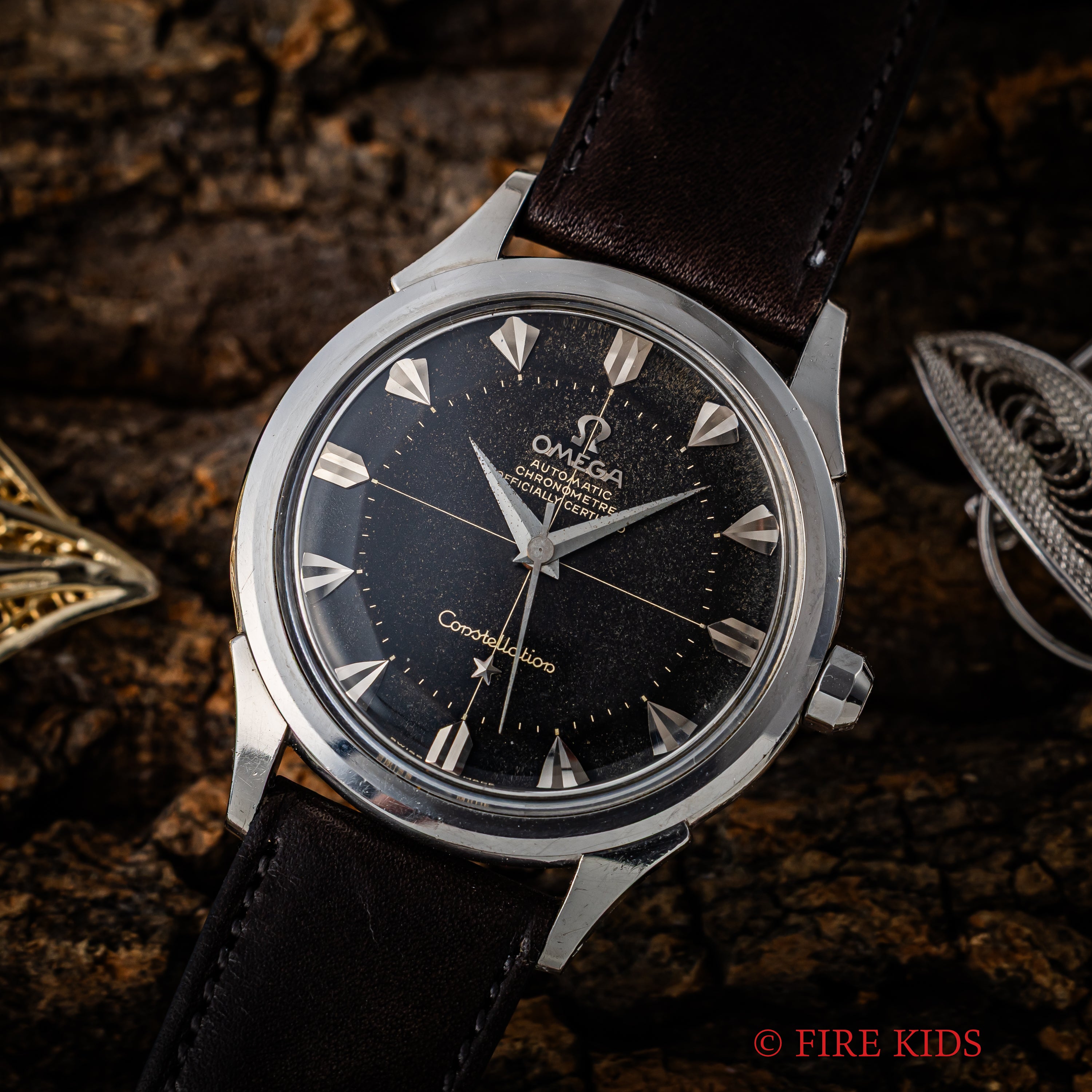 オメガ コンステレーション 12角 ブラックギルトダイヤル 1956年製 Ref.2852 11 SC ハートインデックス