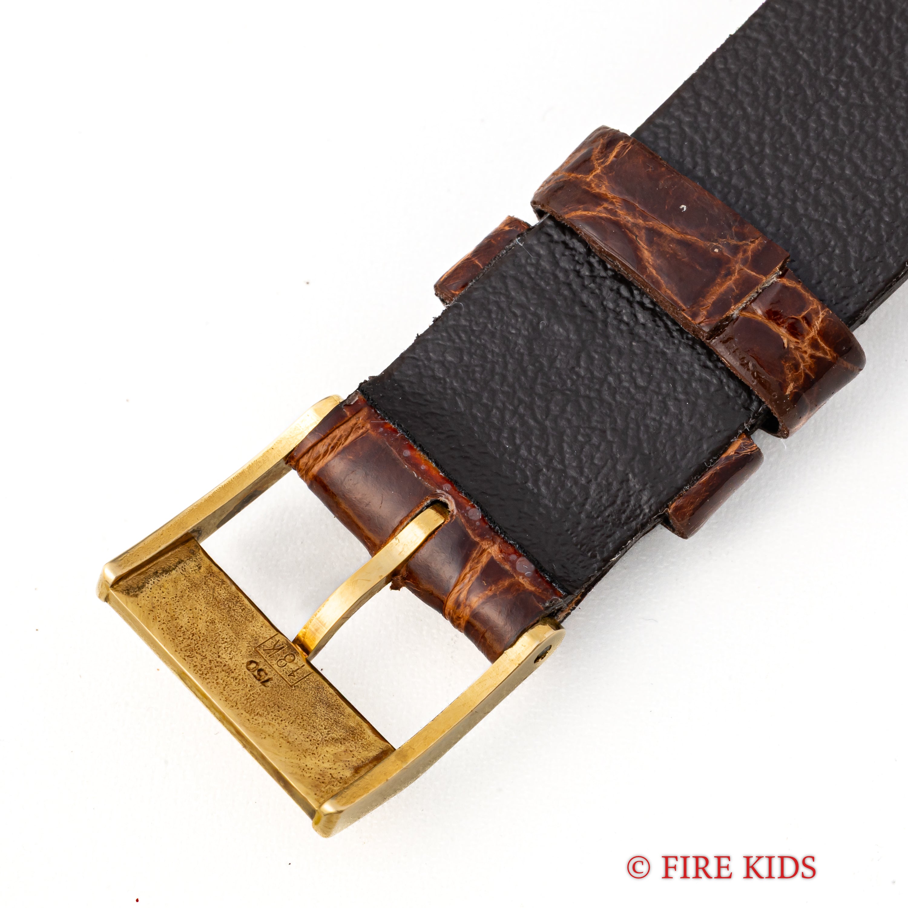 IWC ラウンド デラックス 18金無垢 1965年製 Cal.401 箱付き 純正金無垢尾錠付き