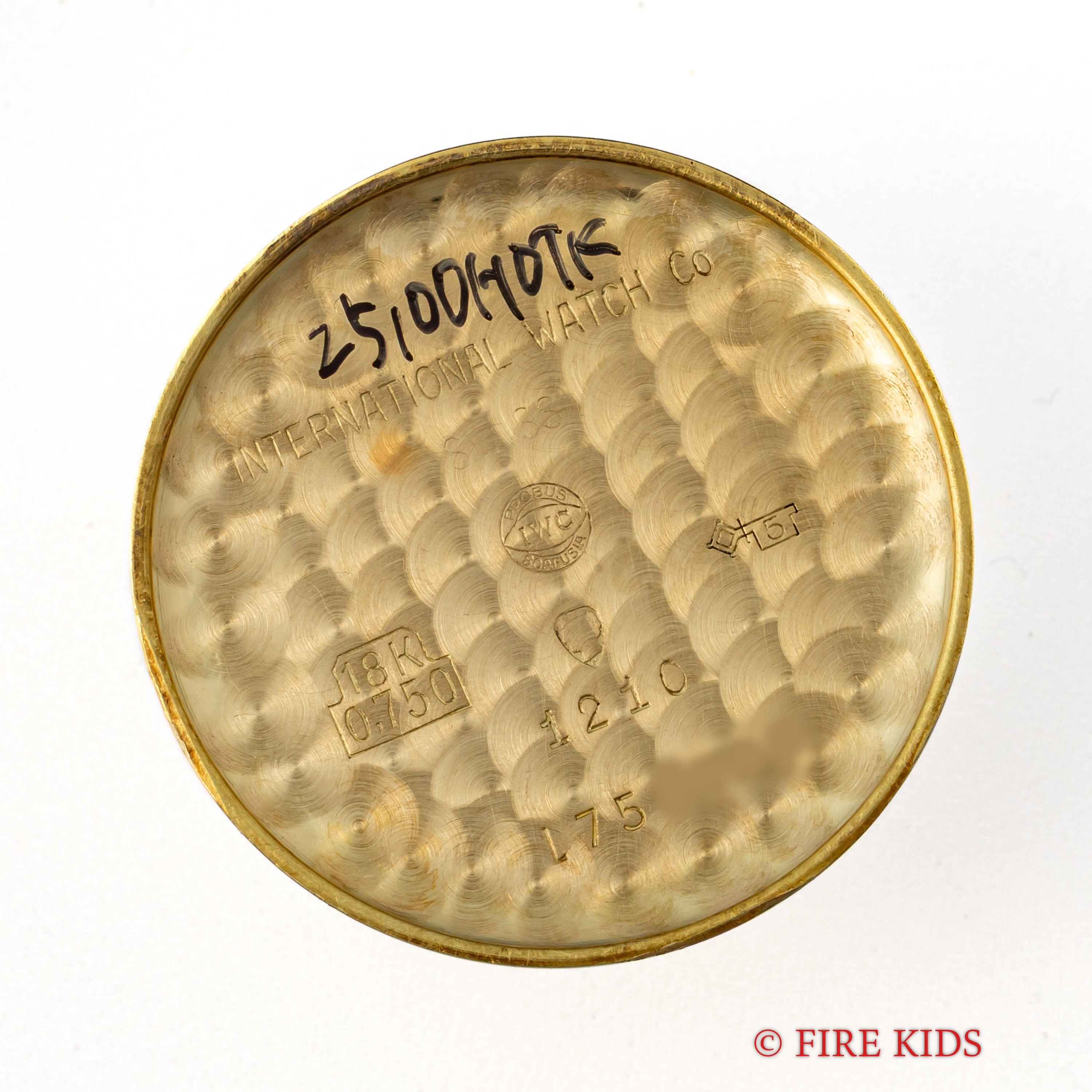 IWC ラウンド デラックス 18金無垢 1965年製 Cal.401 箱付き 純正金無垢尾錠付き