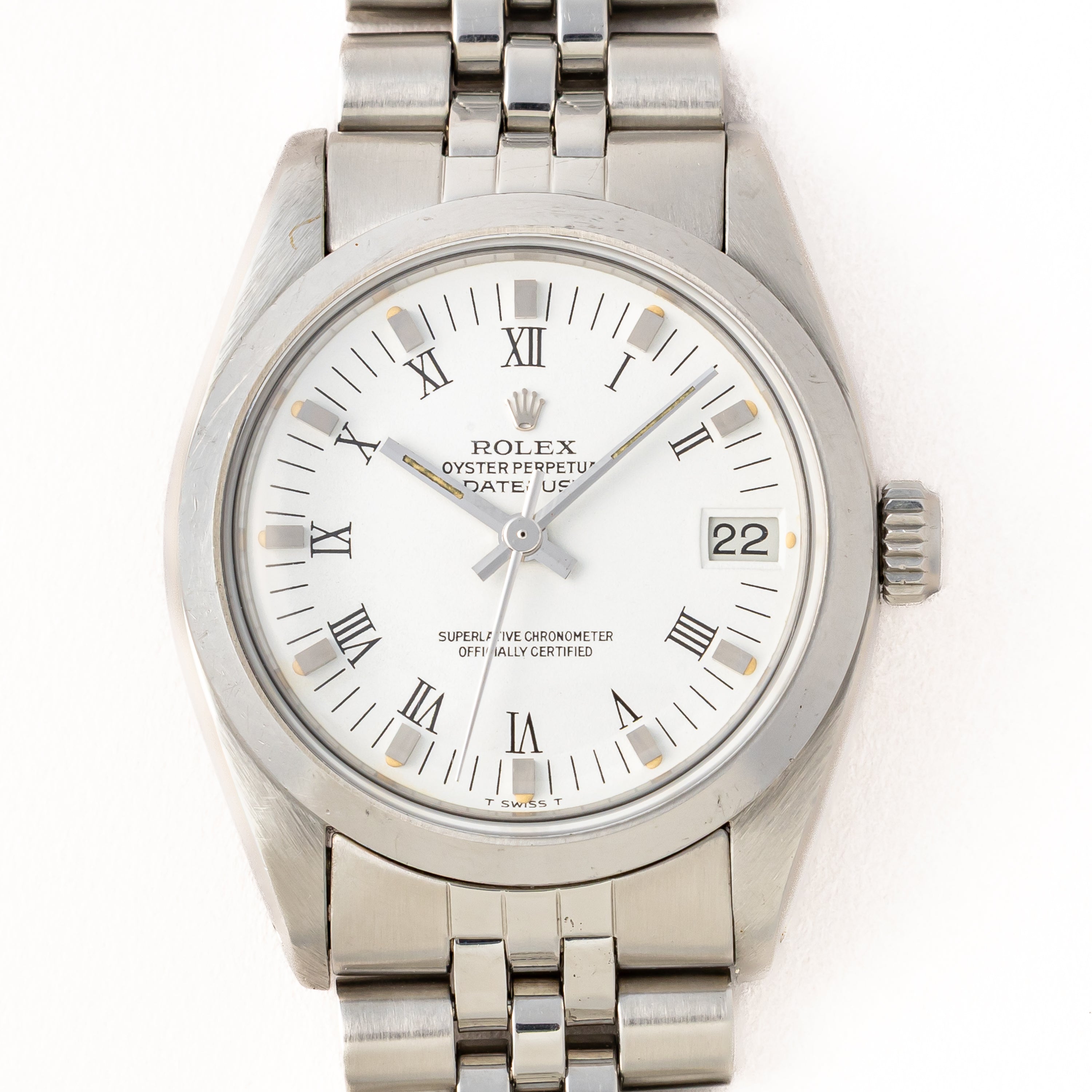ロレックス デイトジャストボーイズ スムースベゼル ホワイトローマン 自動巻き 1978年製 Ref.6824 Cal.2030