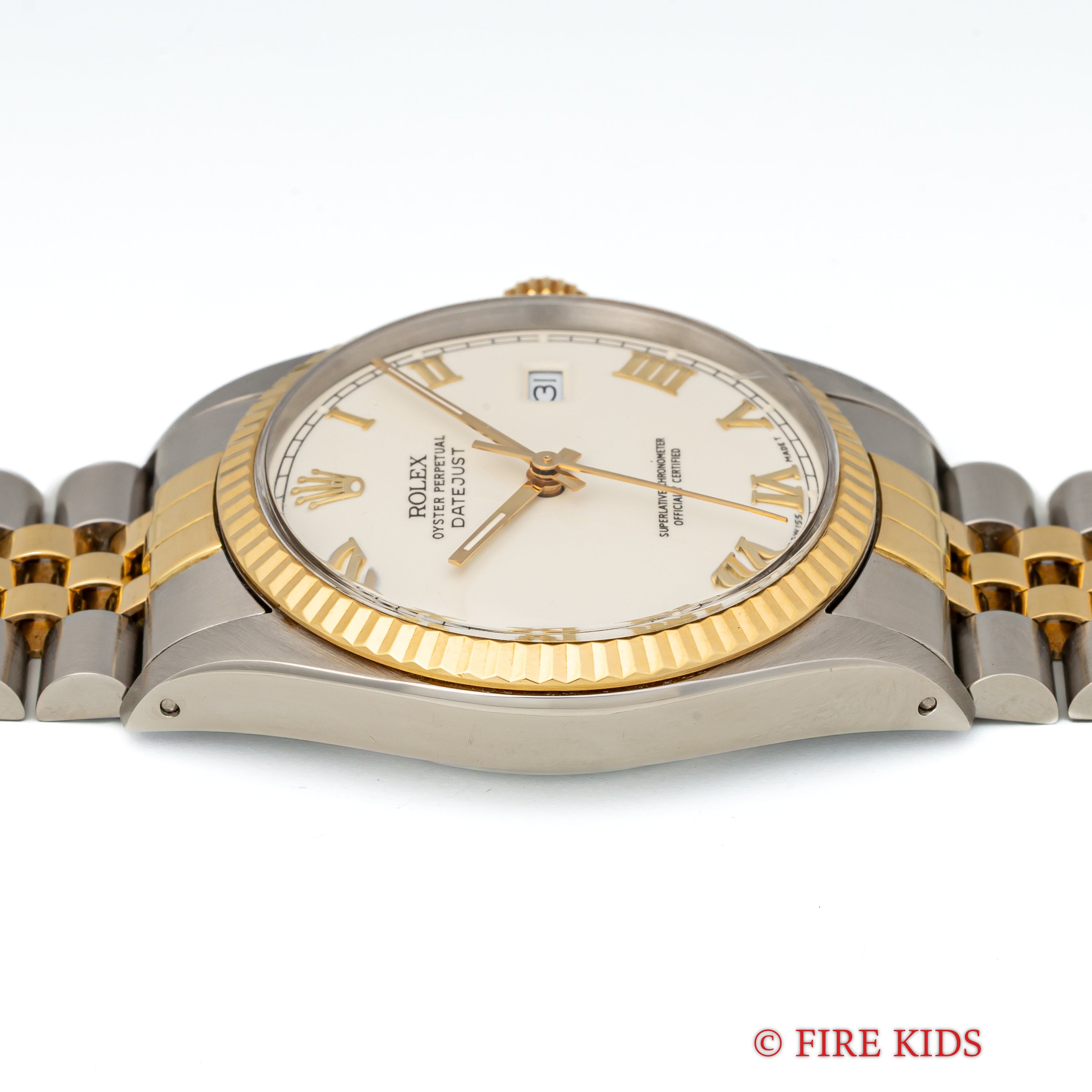 ロレックス 1986年製 デイトジャスト アイボリーローマンダイヤル Ref.16013 純正コンビジュビリーブレス