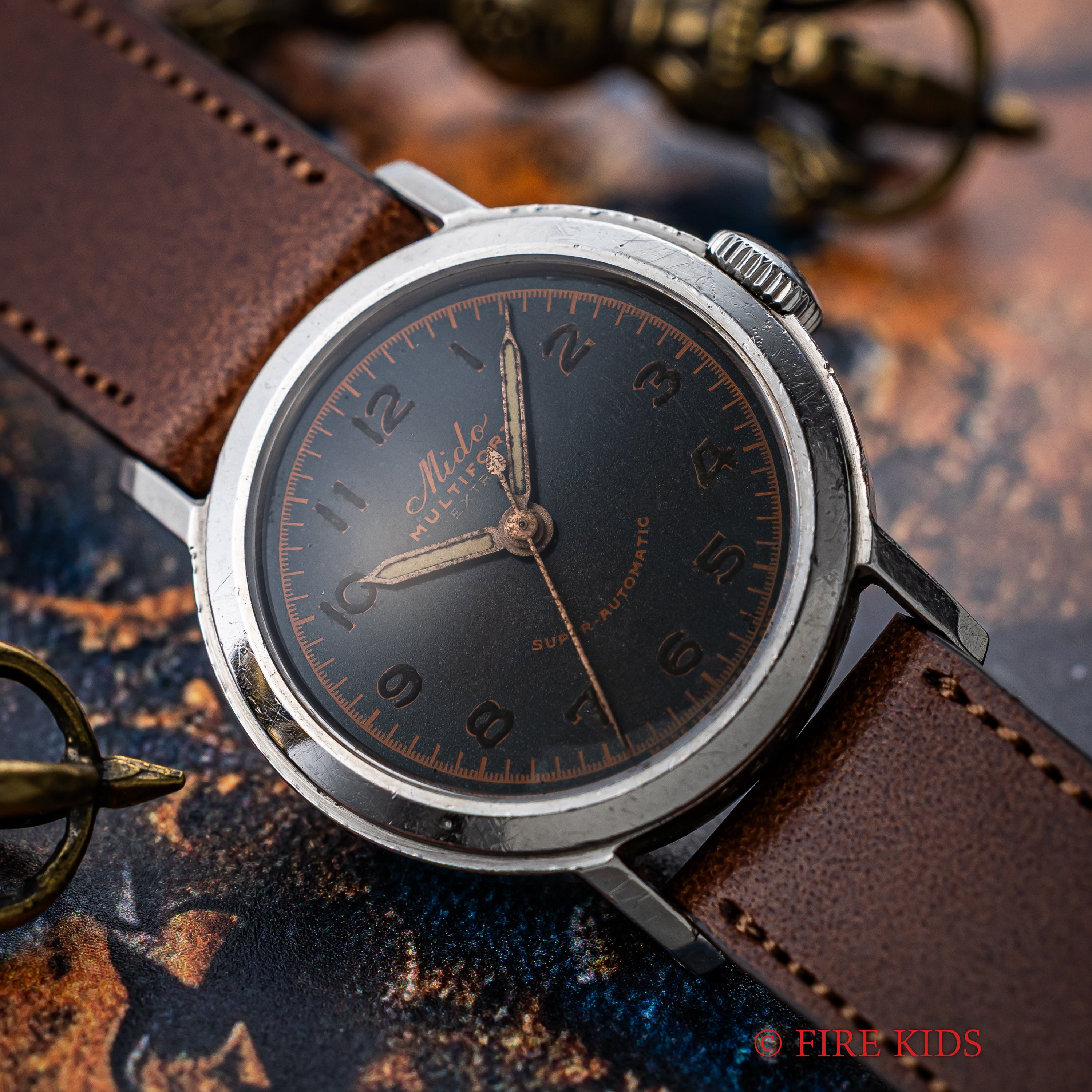 ミドー マルチフォート エクストラ 1940年代製 スーパーオートマチック バンパー式自動巻