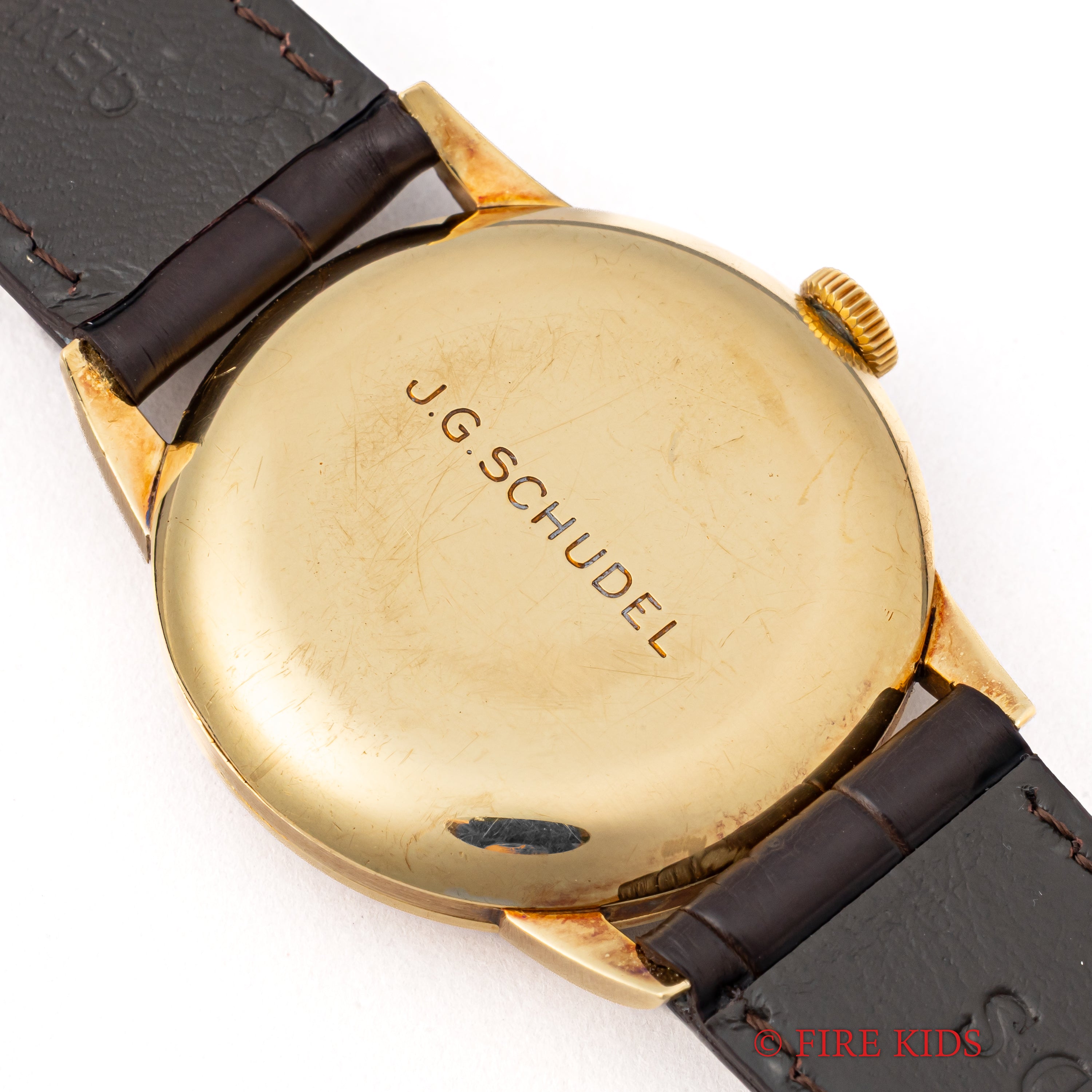 ギュブラン 1950年代製 18金イエローゴールド 手巻き ラウンドケース