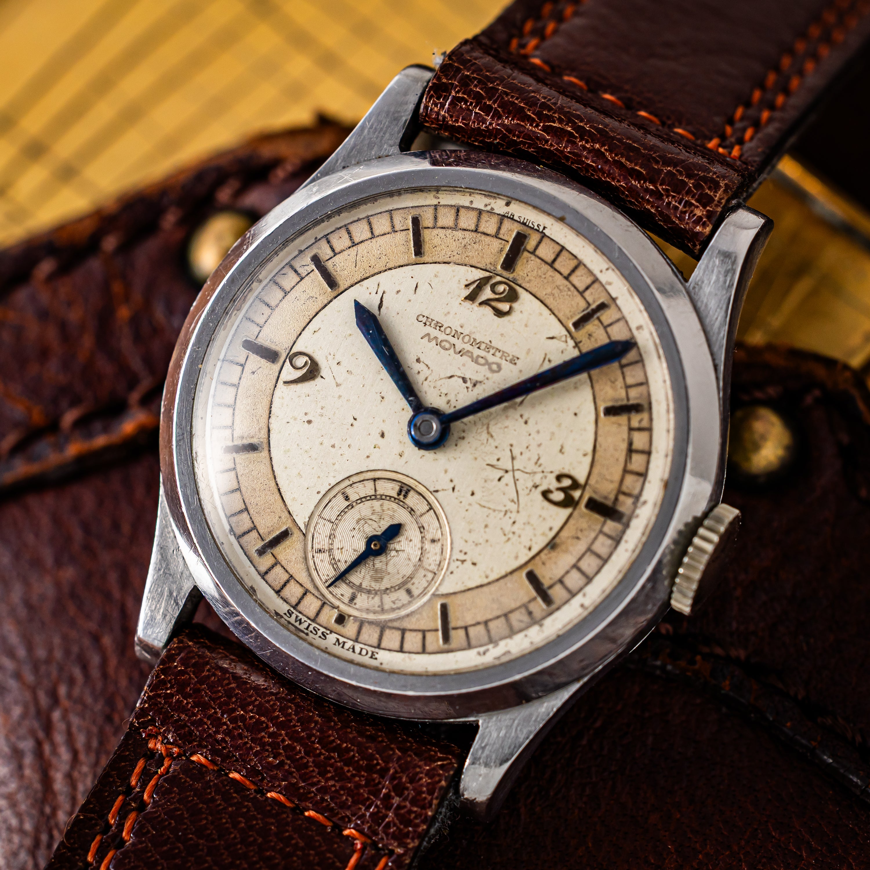 モバード セクターダイヤル ブレゲ数字 手巻き 1940年代製  Cal.150MN