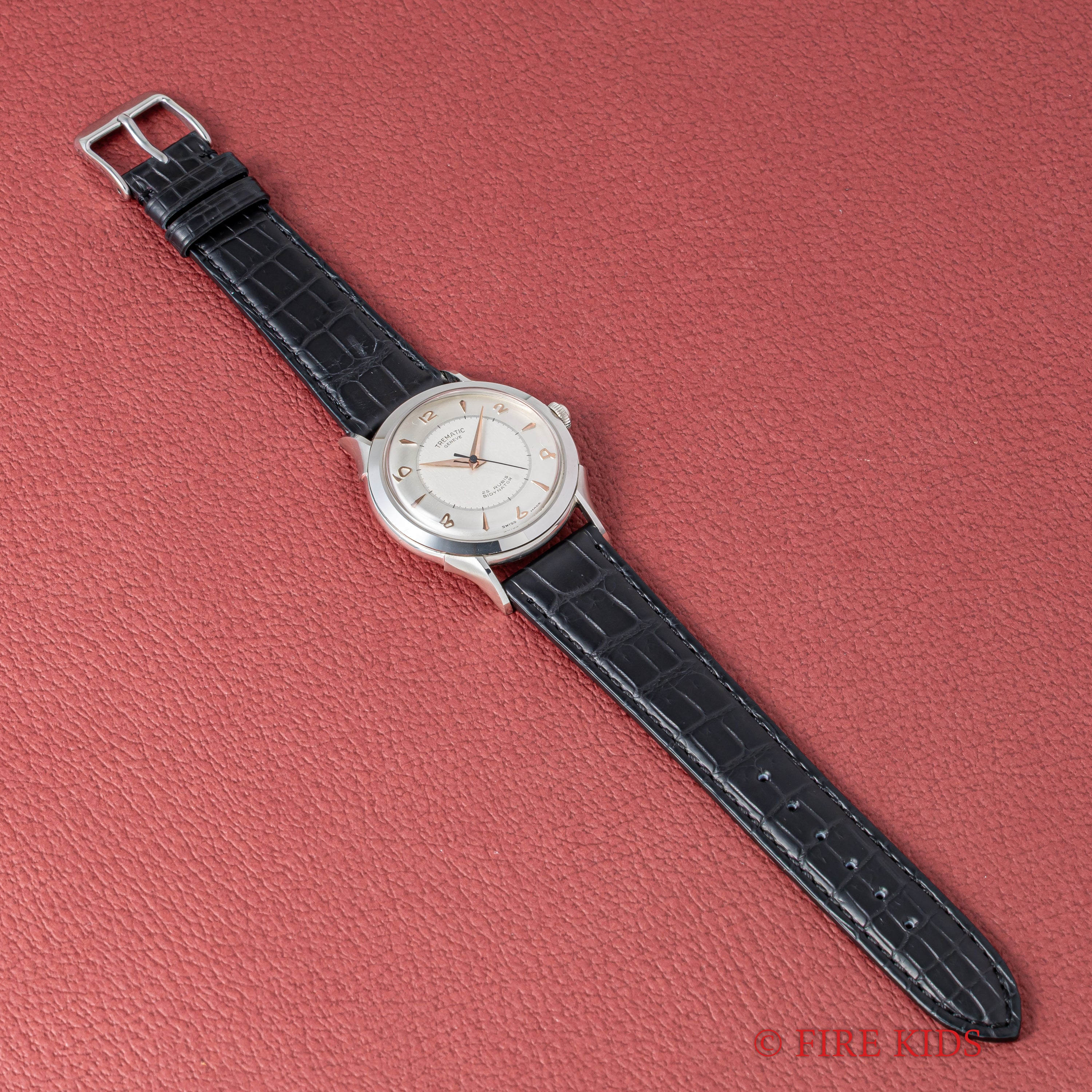 トレマチック ビディネーター 1950年代製 全回転自動巻き 飛びアラビア フェルサ Cal.498