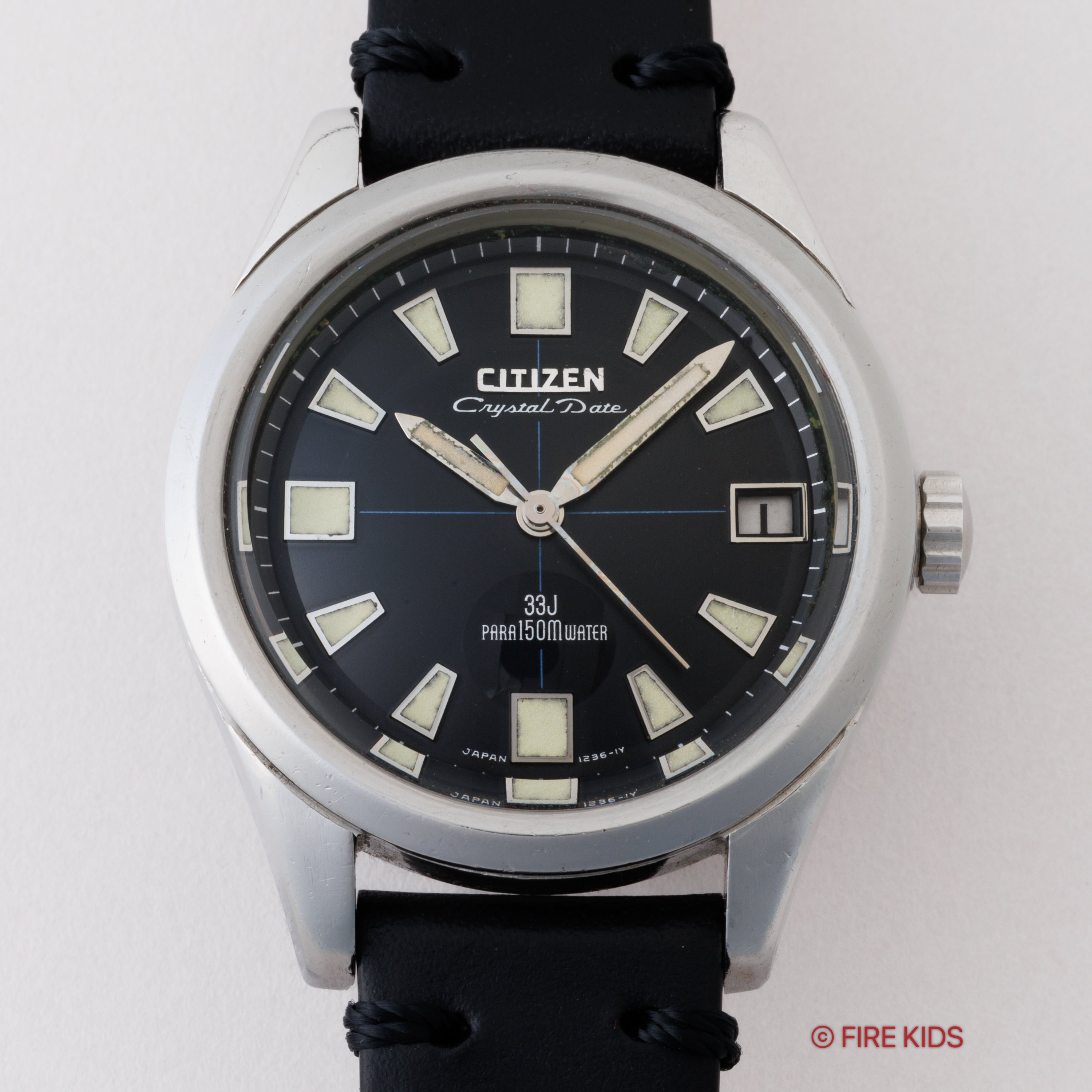 シチズン クリスタルデイト 150m防水  1967年製 Ref.52801-Y ブラックダイヤル