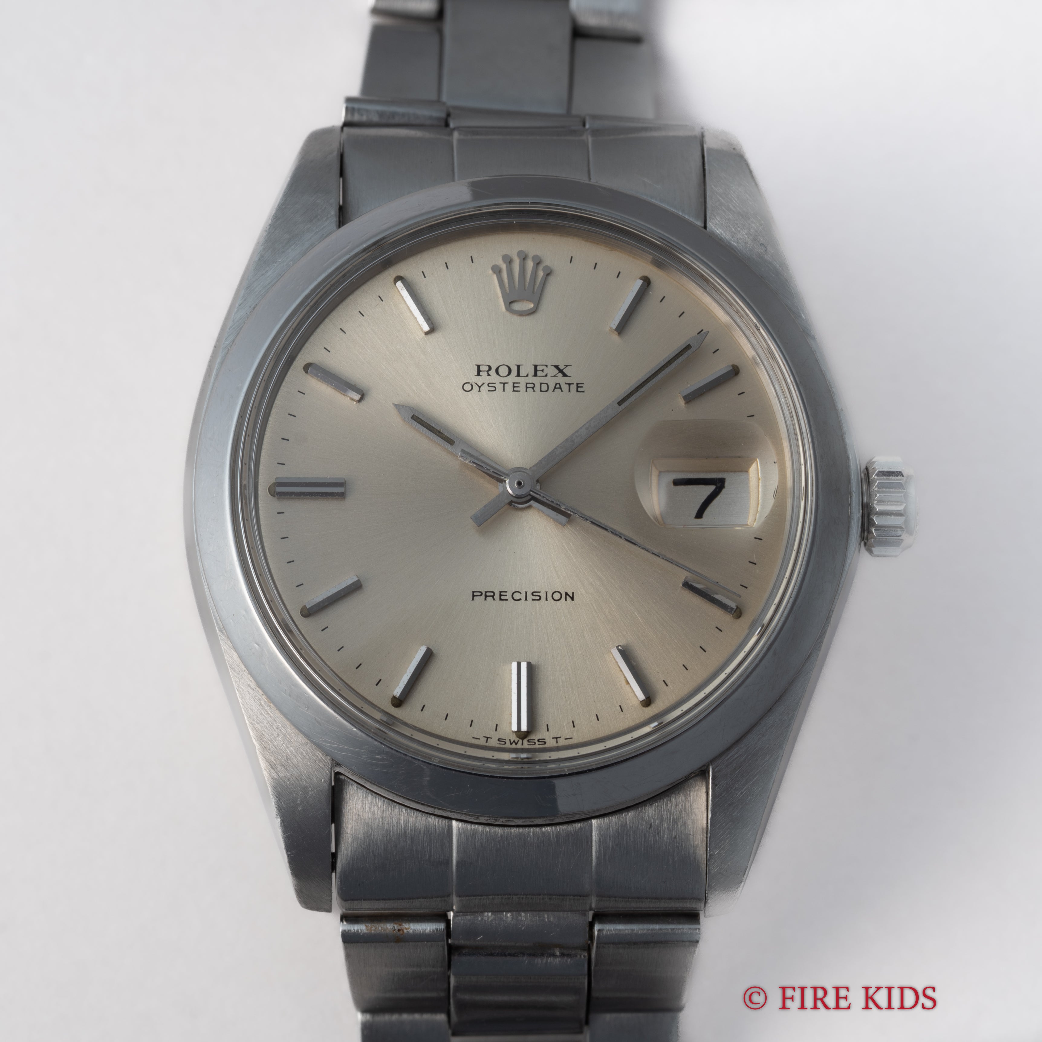 ロレックス オイスターデイト 1971年製 Ref.6694 シルバーダイヤル 手巻 純正巻きブレス