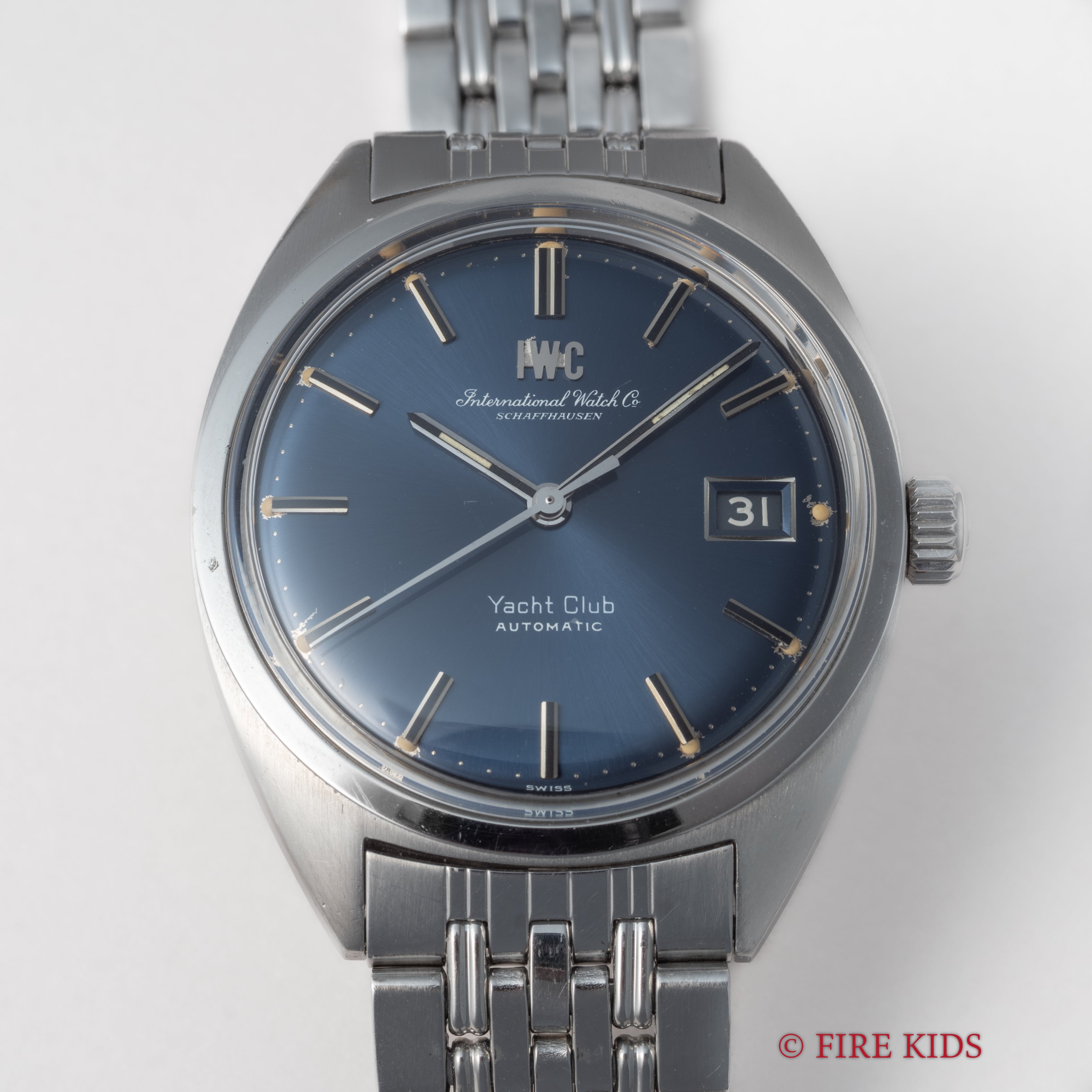 IWC ヨットクラブ 1968年製 ブルーダイヤル Cal.8541 ペラトン式自動巻き 純正ジュビリーブレス