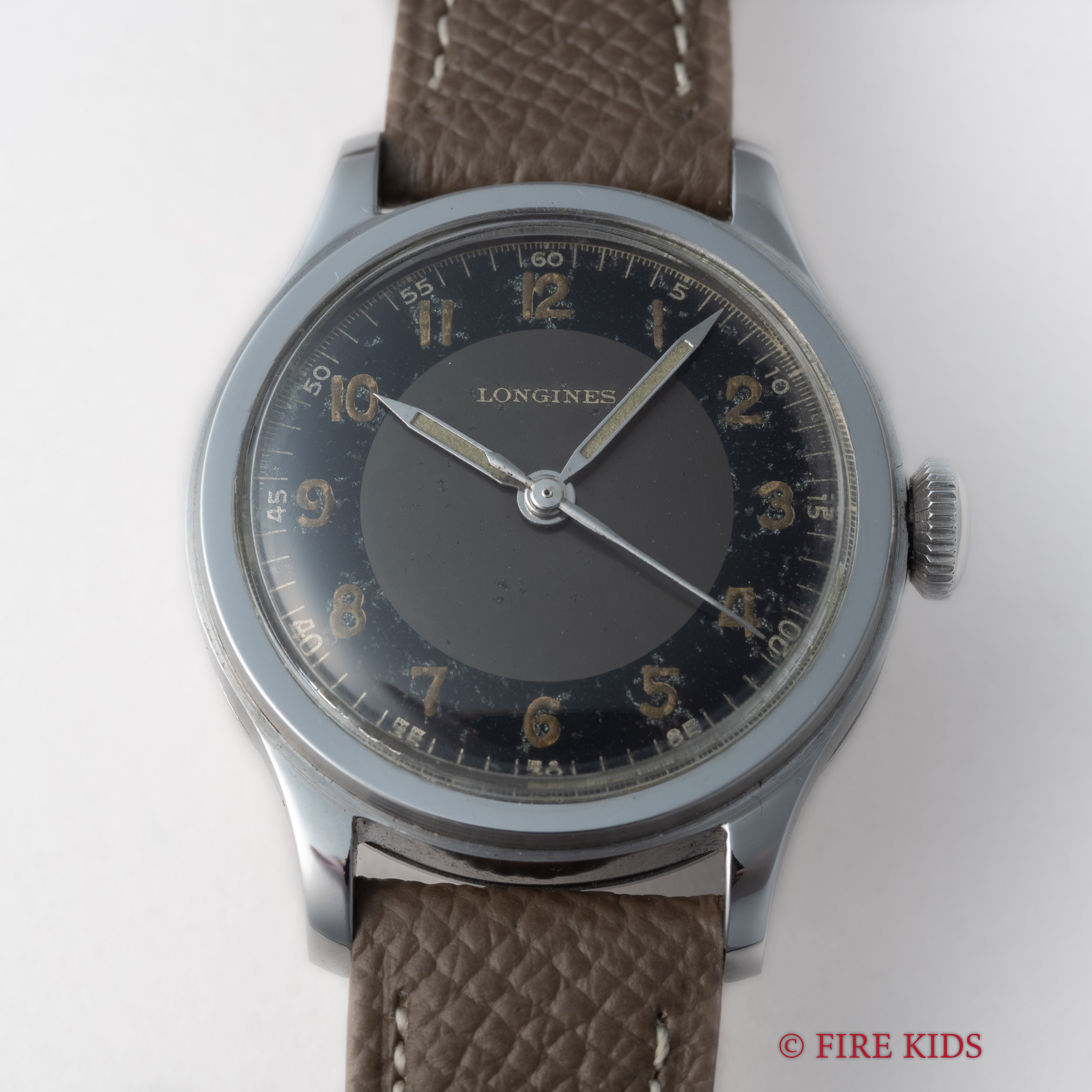 ロンジン 1945年製 セイタケ ブルズアイ ステップベゼル 手巻 Cal.12.68N Ref.22133