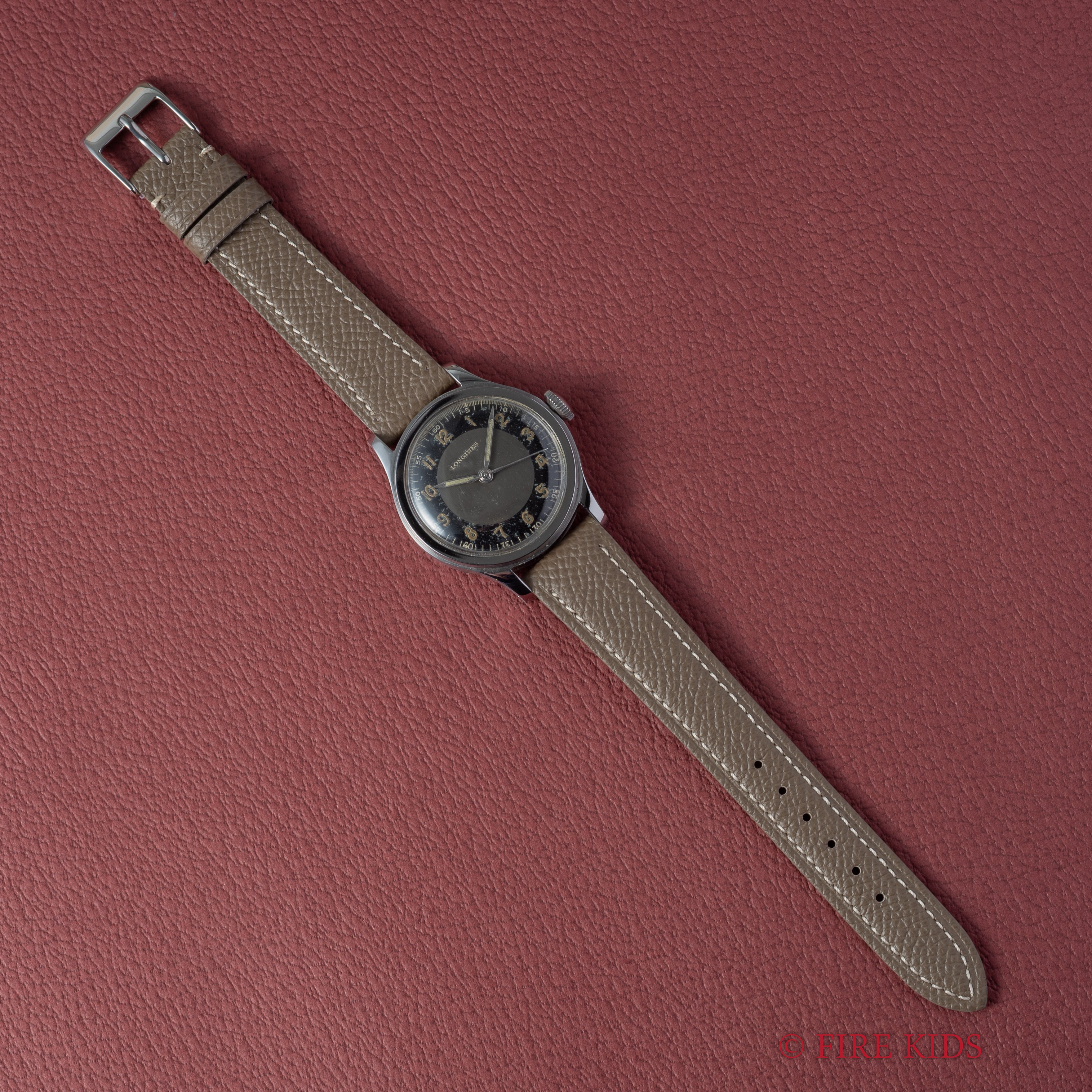 ロンジン 1945年製 セイタケ ブルズアイ ステップベゼル 手巻 Cal.12.68N Ref.22133