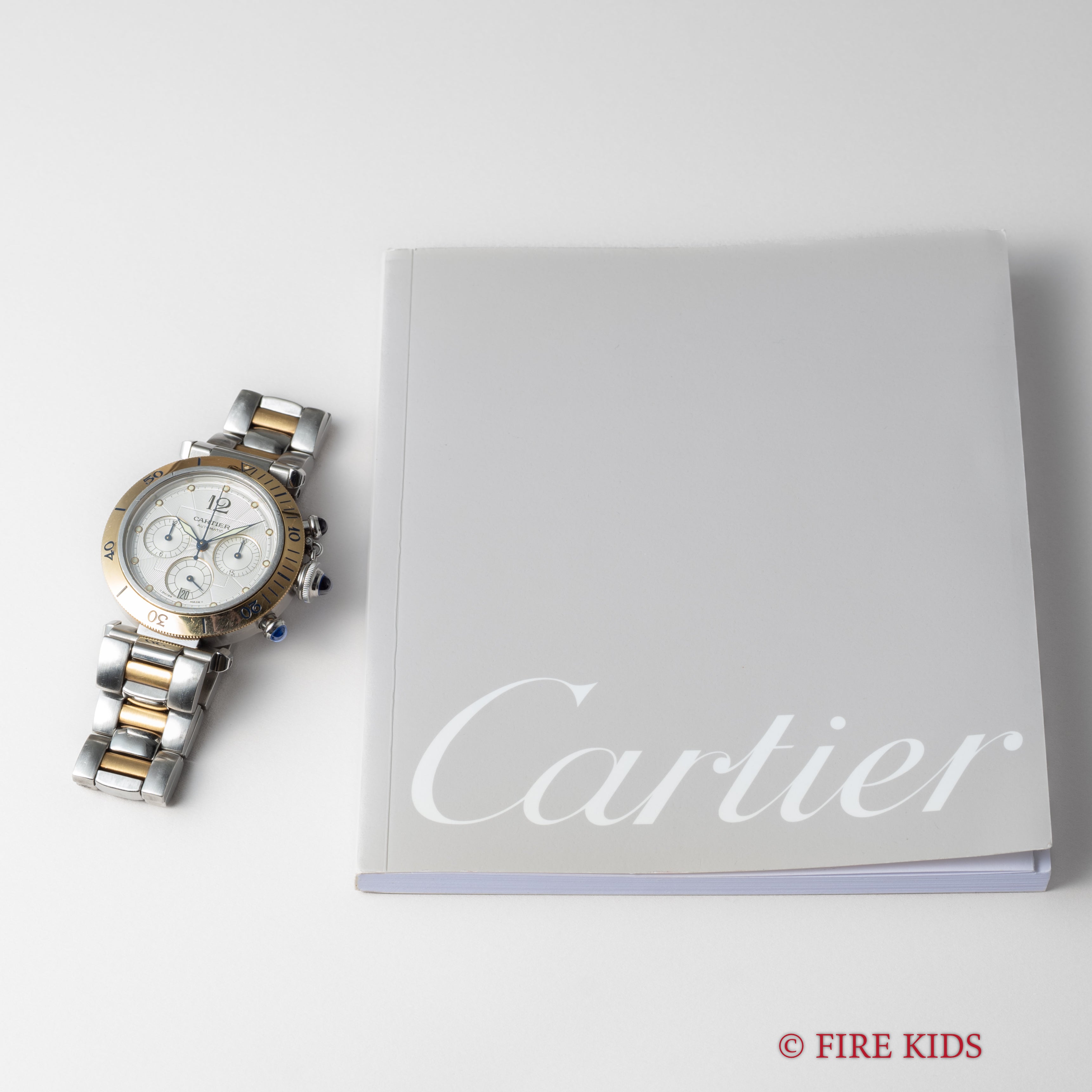 カルティエ パシャ クロノグラフ コンビ 裏スケ Ref.2113 2000年発行ギャラ付き 1990年代製