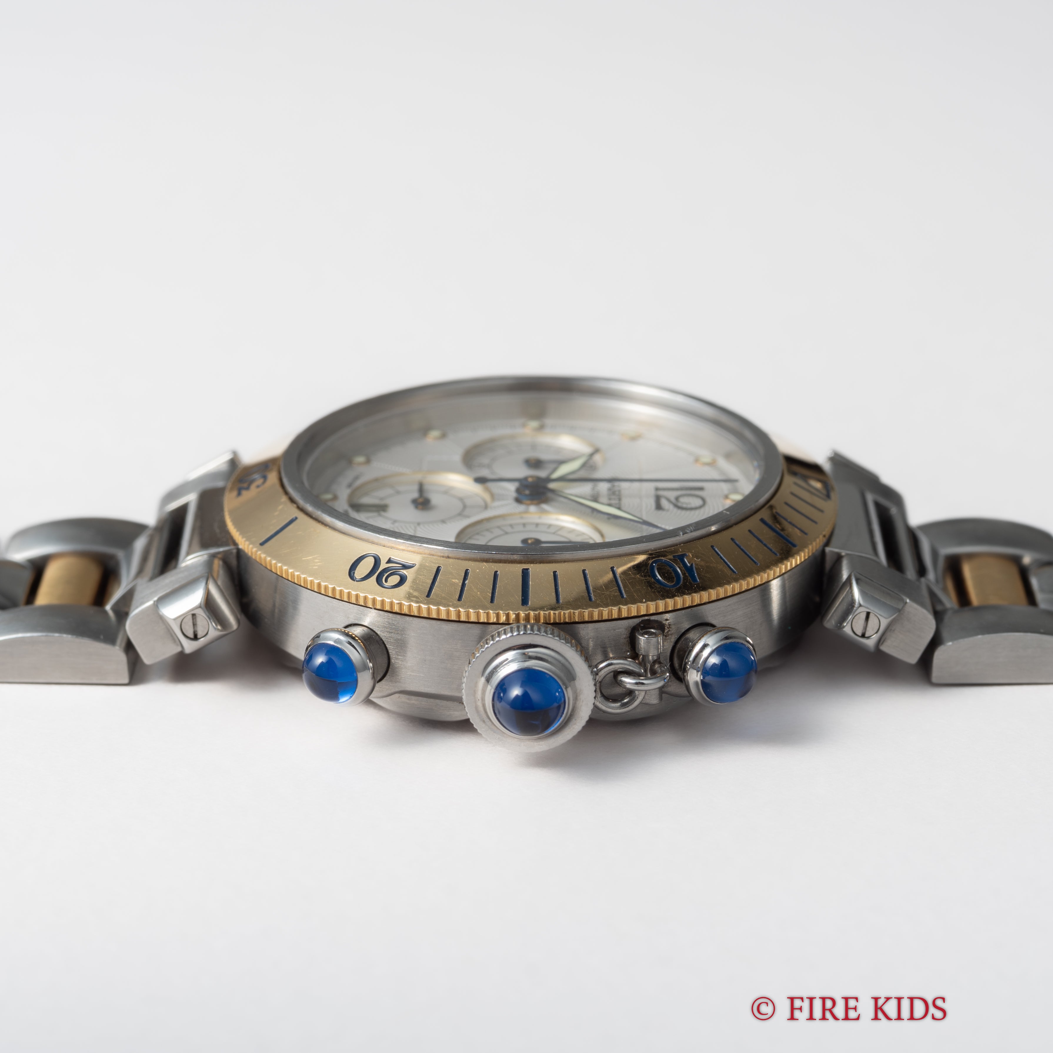 カルティエ パシャ クロノグラフ コンビ 裏スケ Ref.2113 2000年発行ギャラ付き 1990年代製