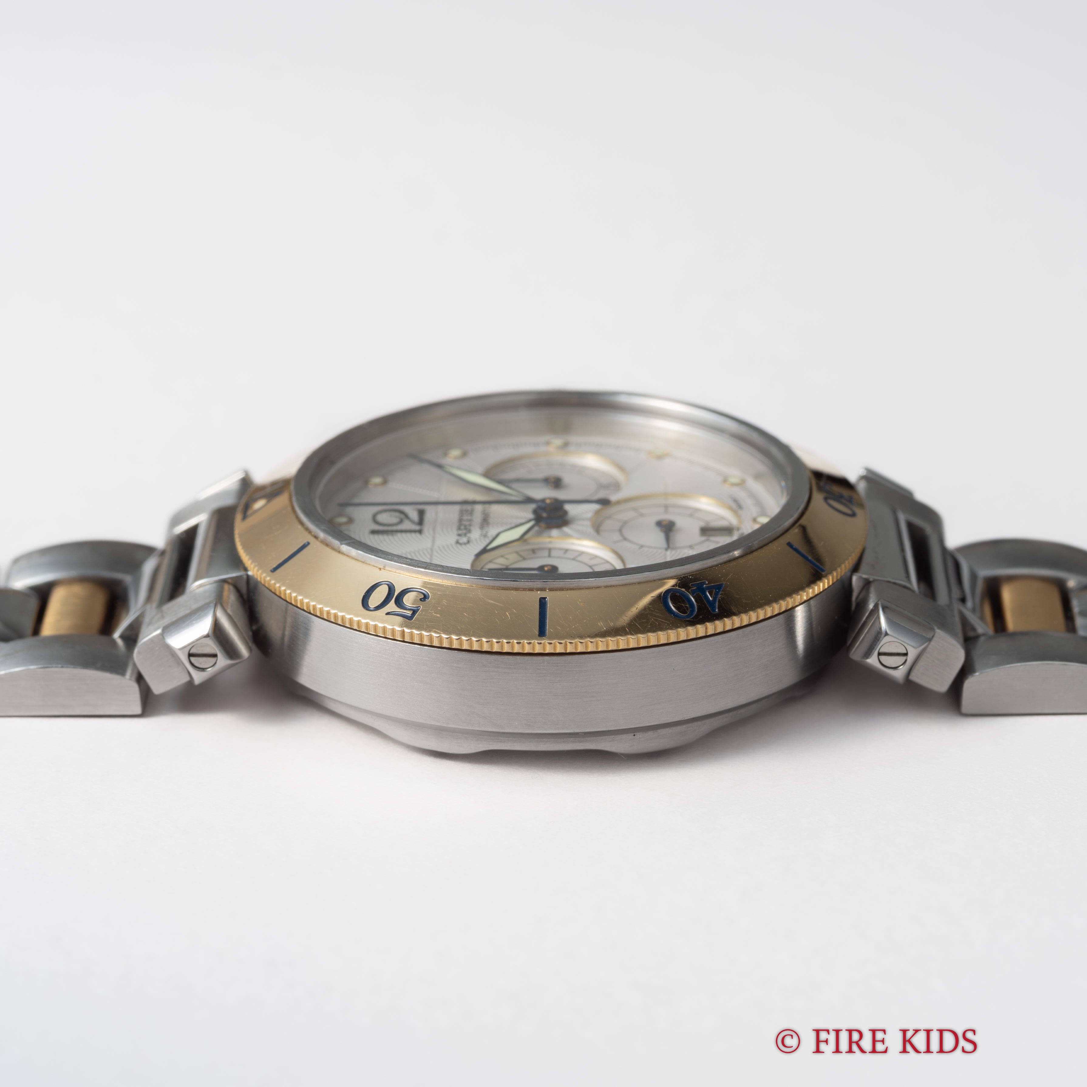 カルティエ パシャ クロノグラフ コンビ 裏スケ Ref.2113 2000年発行ギャラ付き 1990年代製