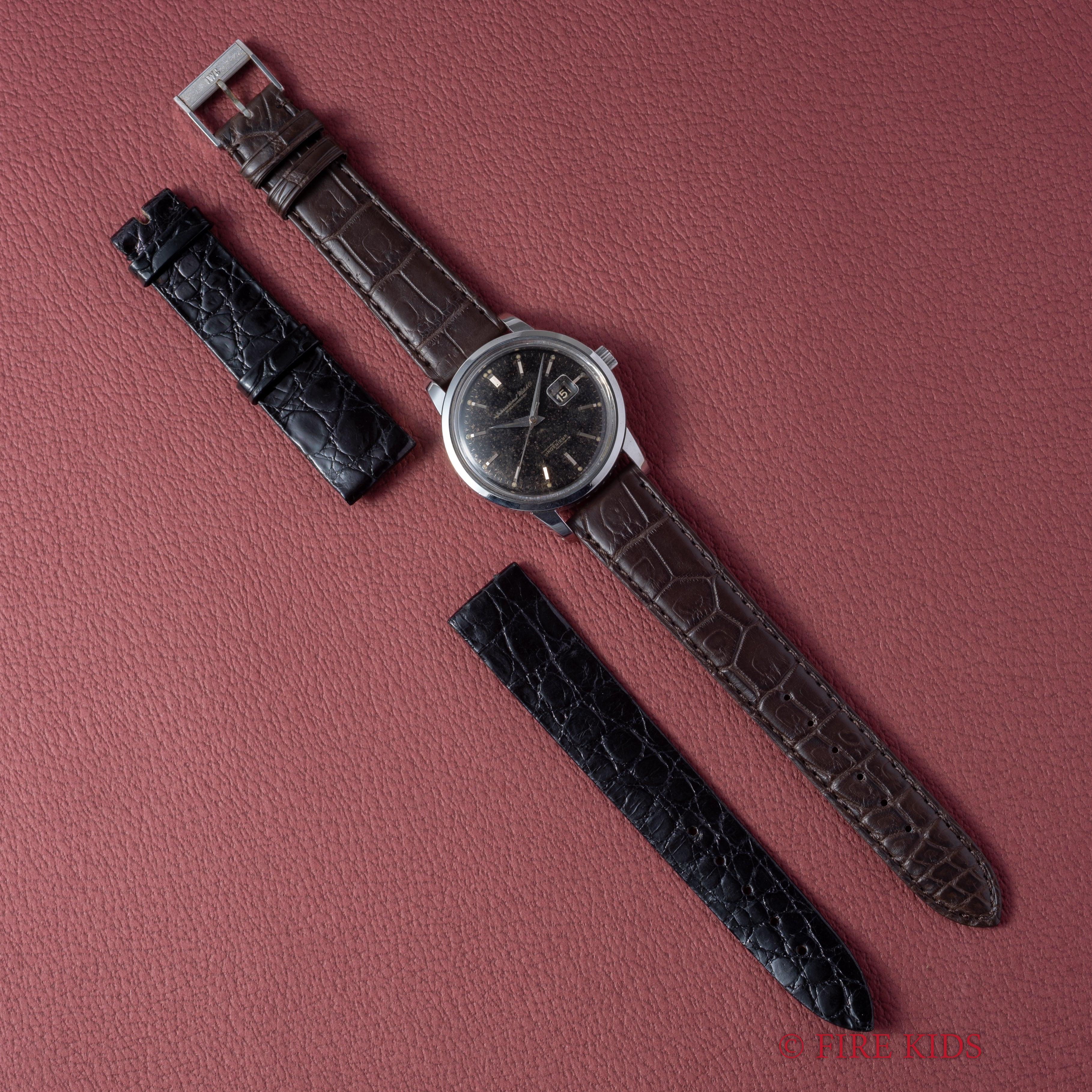 IWC インヂュニア 1967年製 Ref.666AD Cal.8531 ブラックパティーナダイヤル 純正革ベルト尾錠付