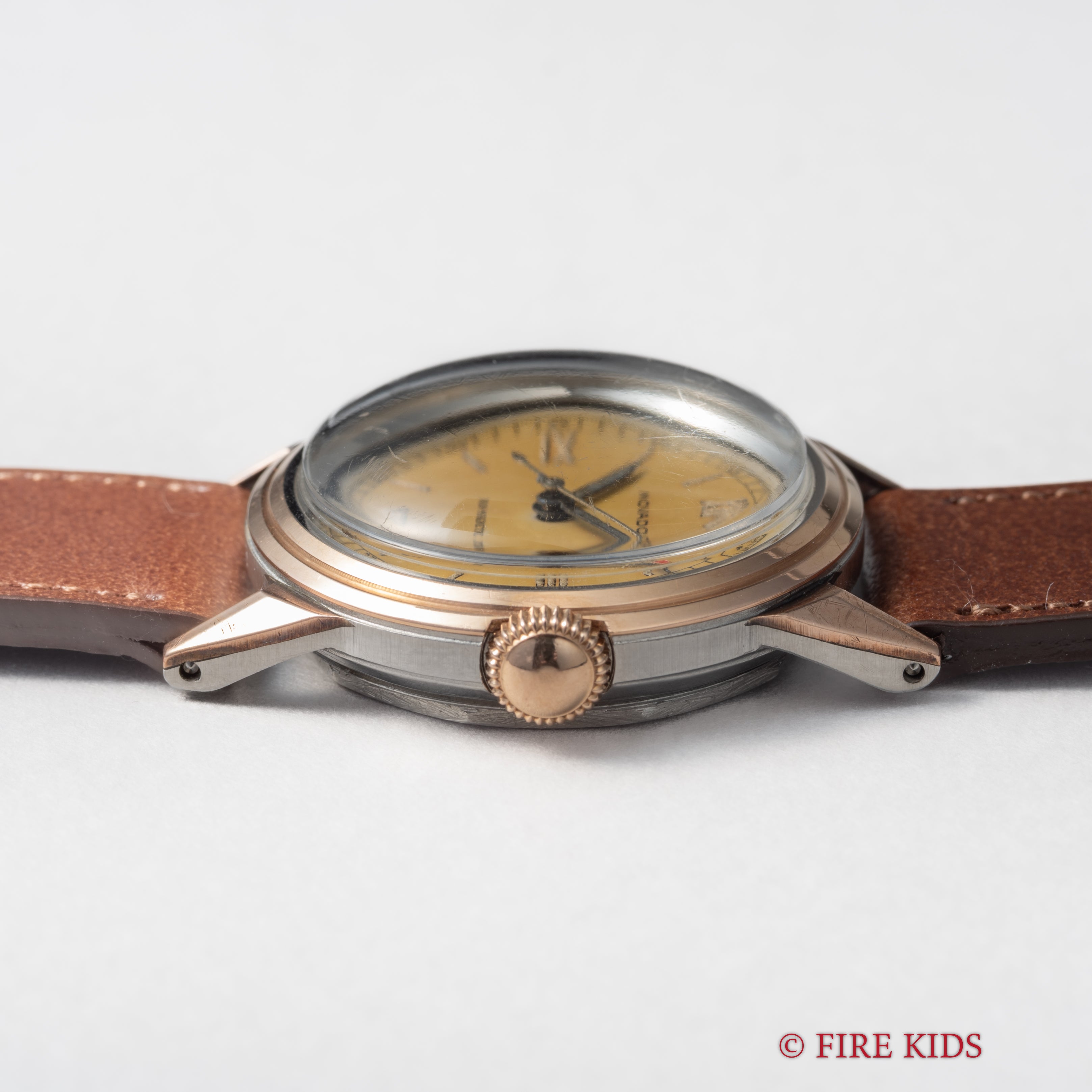 モバード ピンクゴールド コンビ フランソワボーゲル社ケース 1940年代製